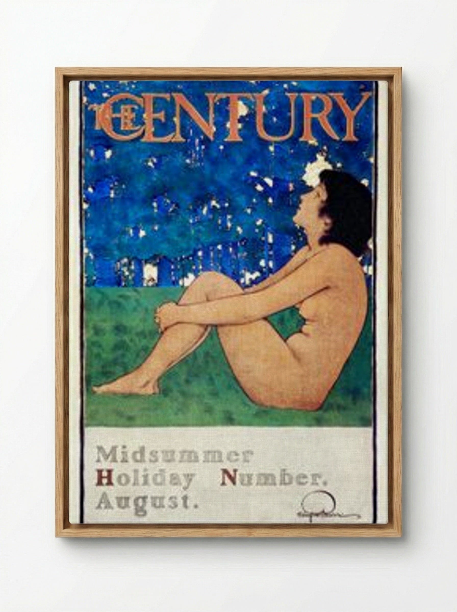 The Century Midsummer Holiday Number - Maxfield Parrish - Framed Canvas Wood