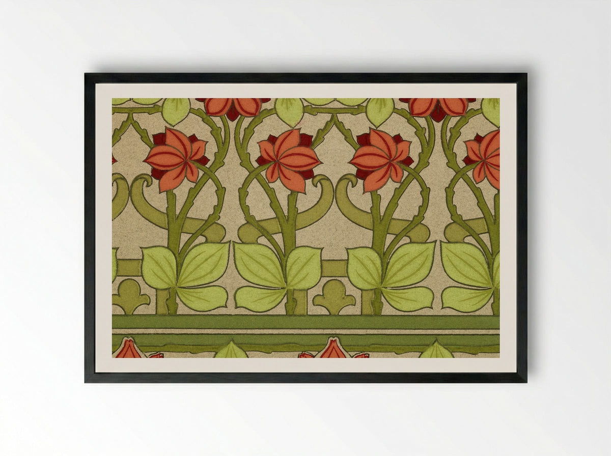 Frieze and Border - S.A. Maxwell - Framed Print Black