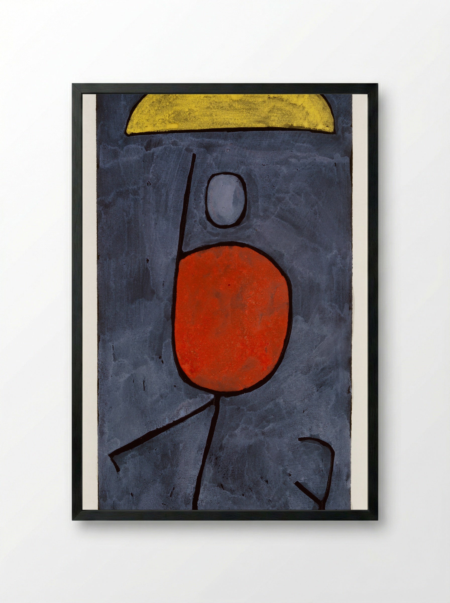 With Umbrella - Paul Klee - Framed Print Black