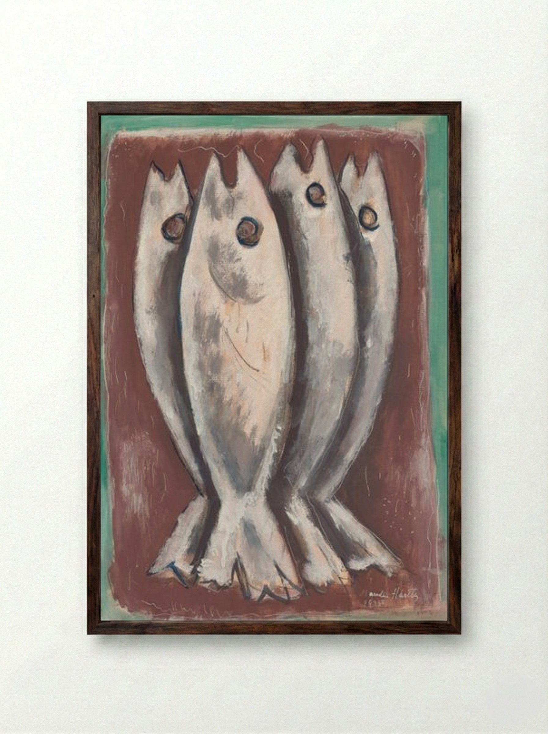 Sea Ghosts - Marsden Hartley - Framed Print Dark Wood