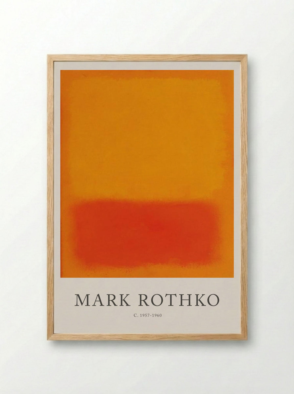 Untitled (Orange and Red) - Mark Rothko - Framed Print Wood