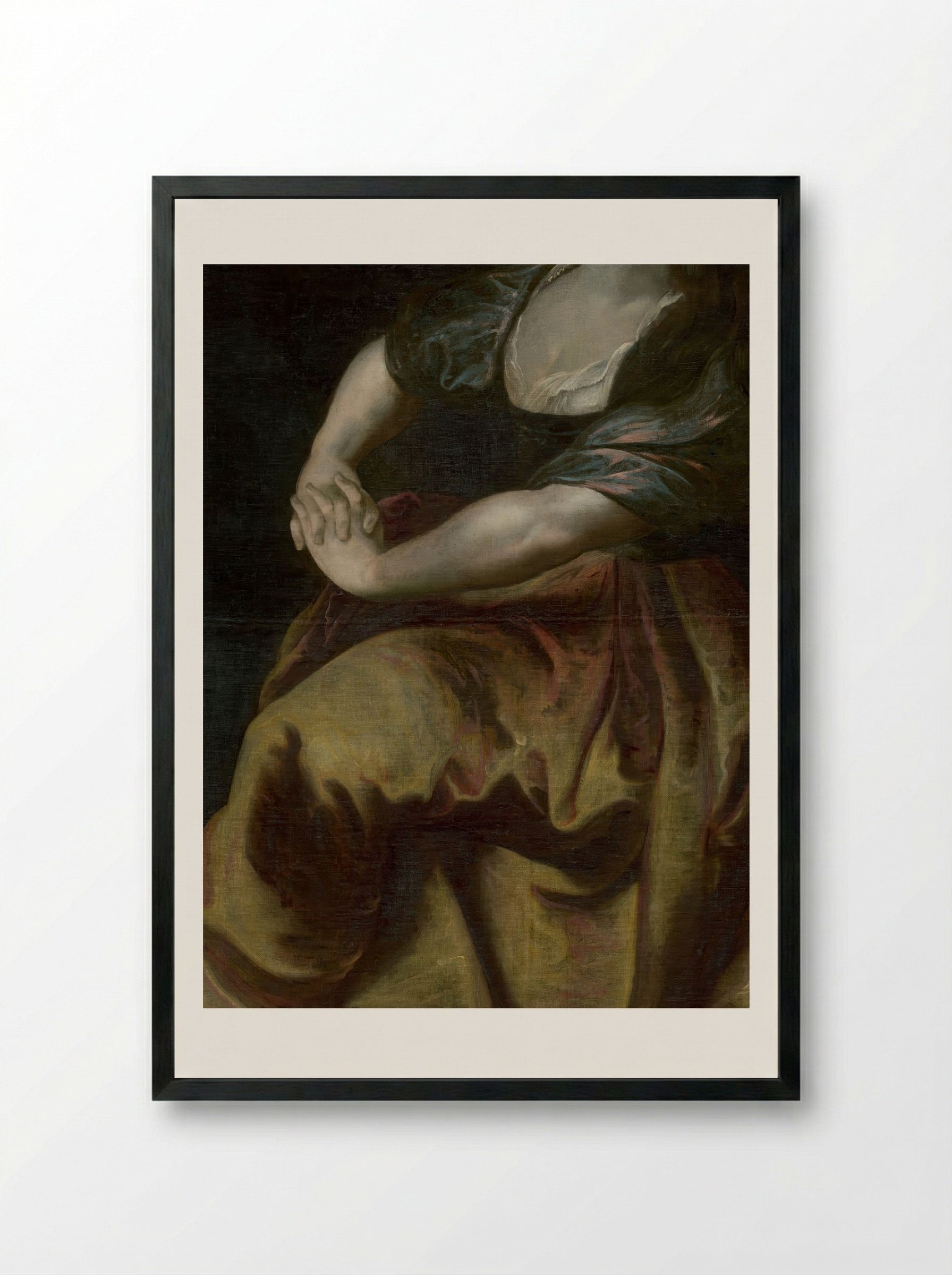 The Penitent Magdalene - Peter Paul Rubens - Framed Print Black