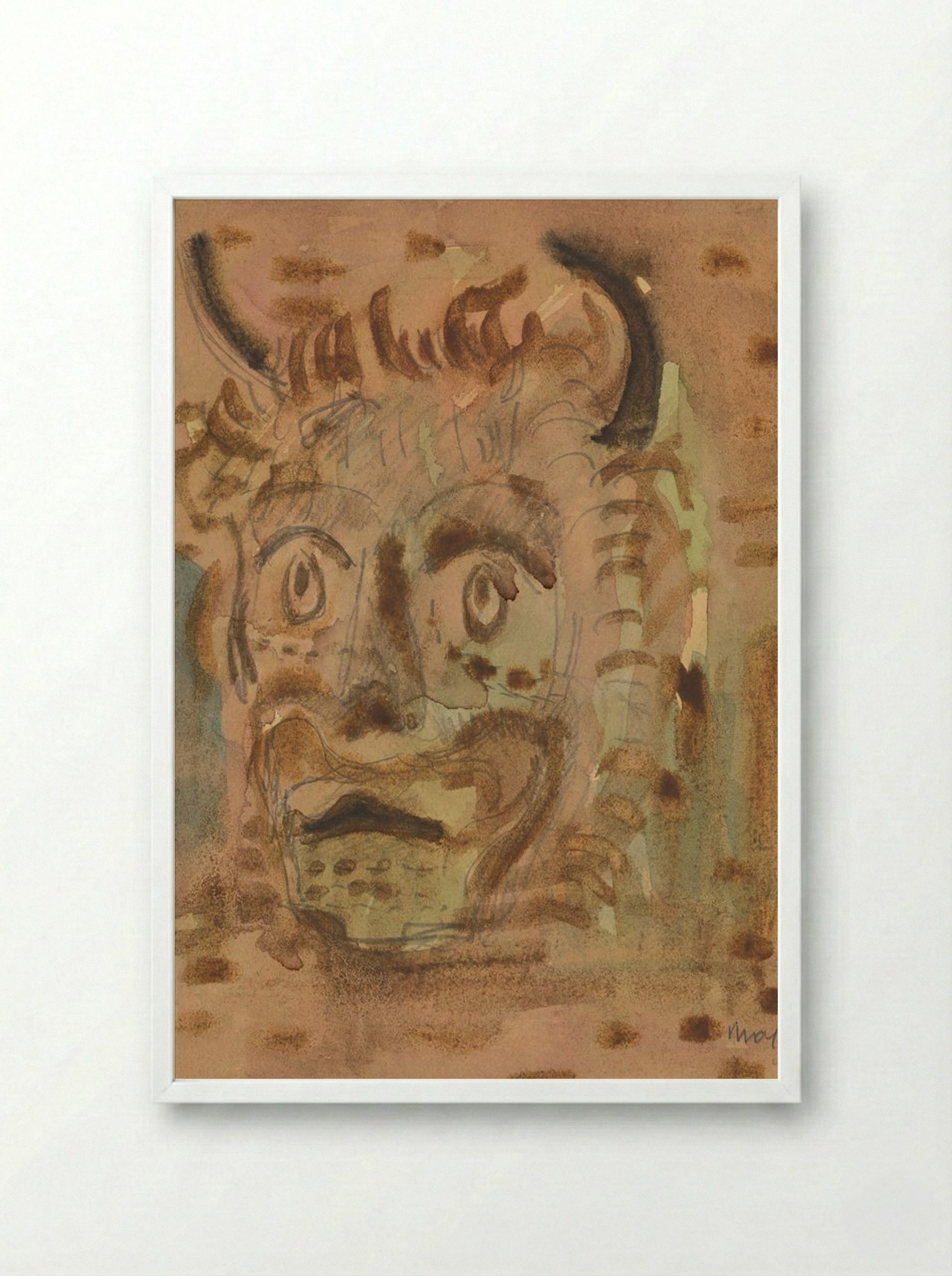 Satyr - Cyprián Majerník - Framed Print White