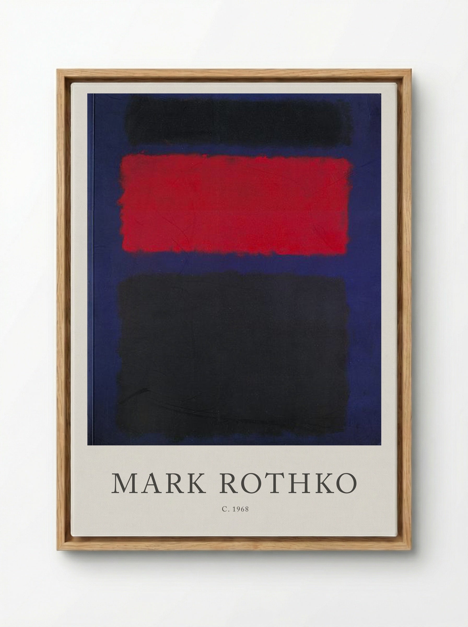 Untitled (Black, Red, and Blue) - Mark Rothko - Framed Canvas Wood