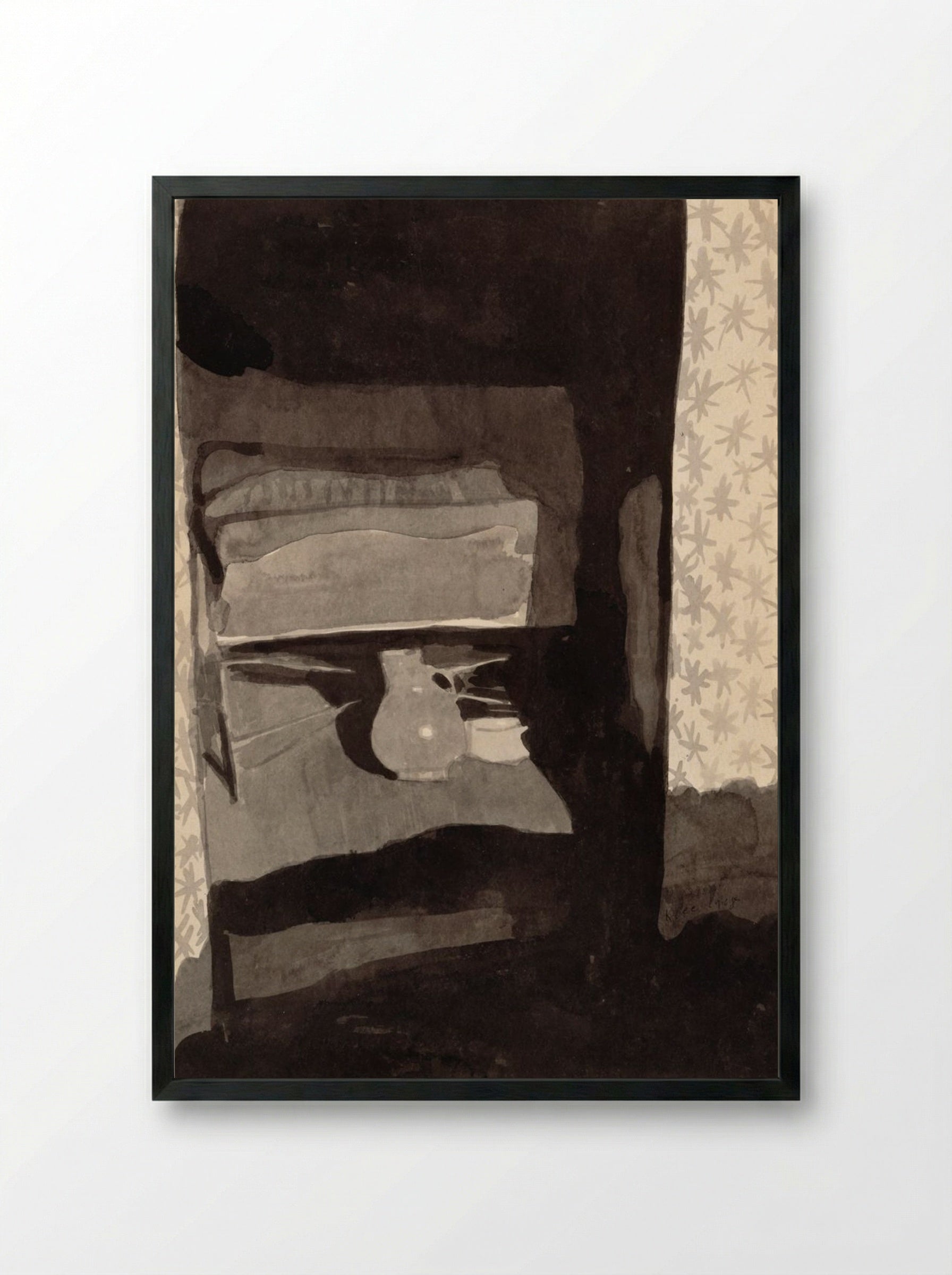 Glance into a Bedroom - Paul Klee - Framed Print Black