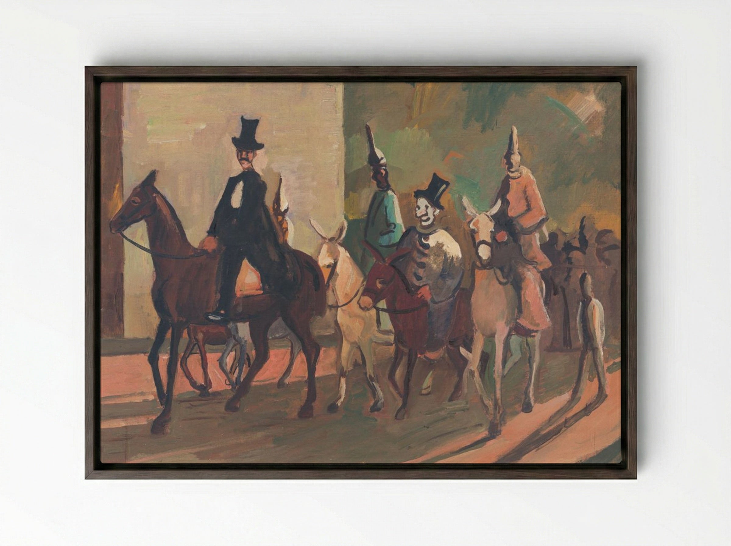 Entering the Ring - Cyprián Majerník - Framed Canvas Dark Wood