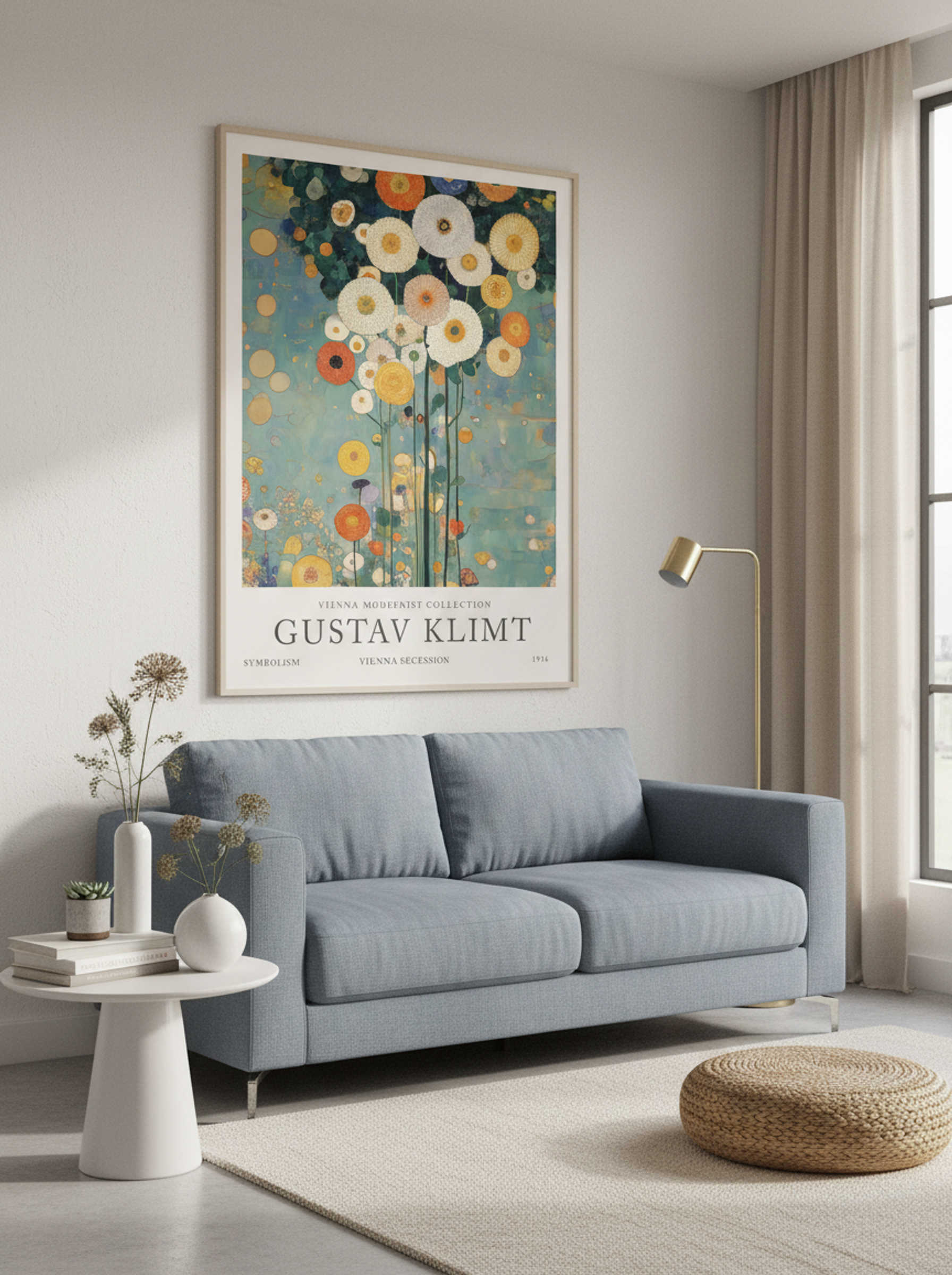 Florals in Blue - Gustav Klimt - Lifestyle