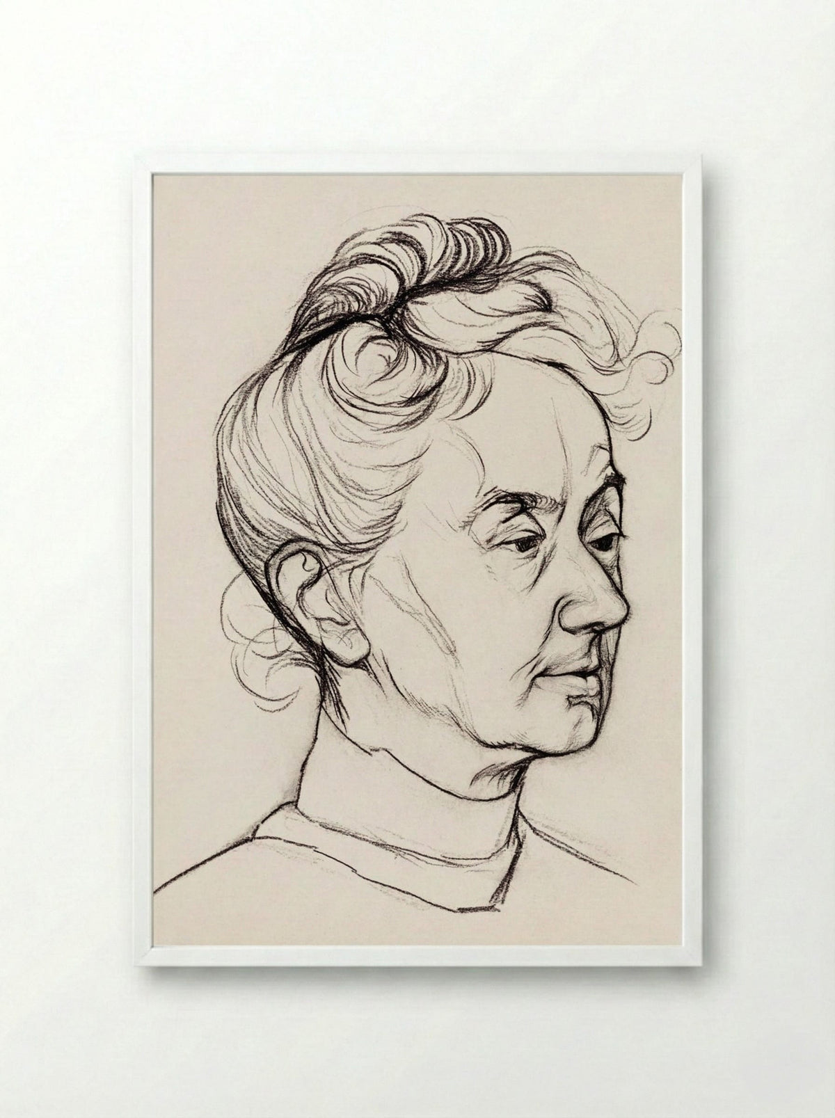 Portrait of Mrs. Corry Pabst - Julie de Graag - Framed Print White