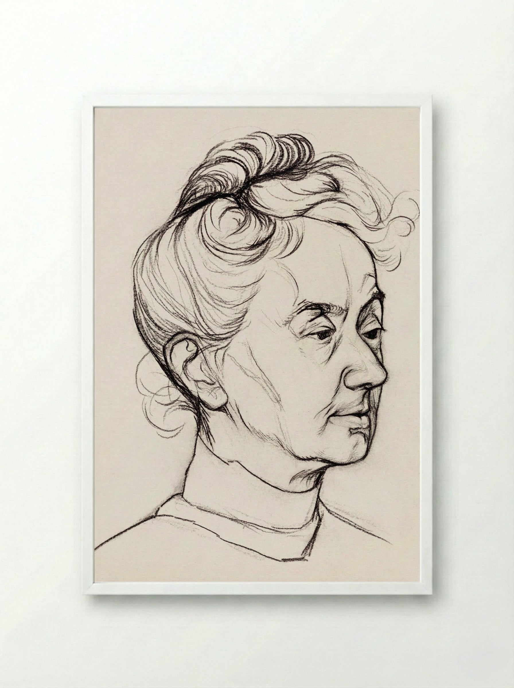 Portrait of Mrs. Corry Pabst - Julie de Graag - Framed Print White