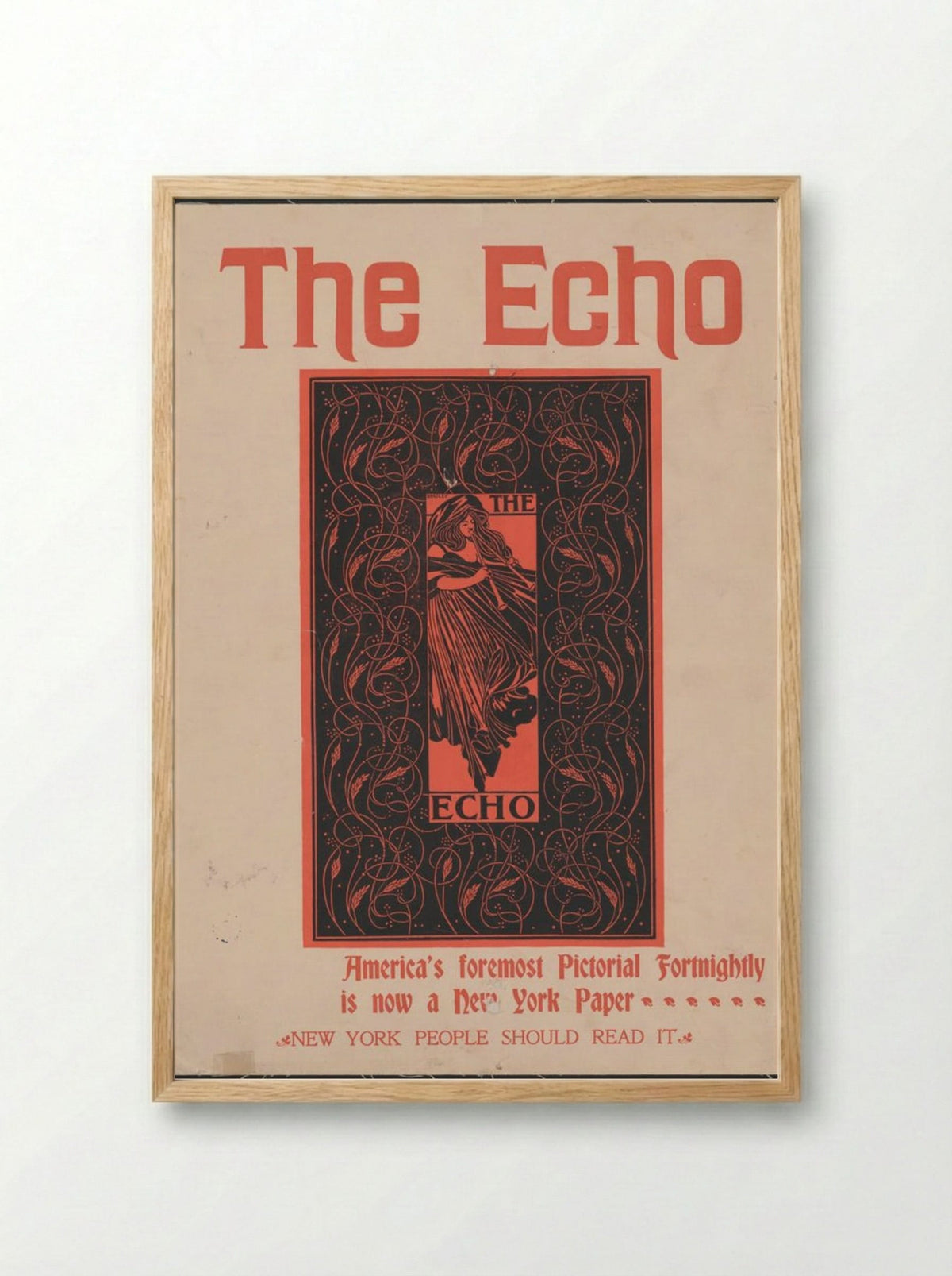 The Echo - America's Foremost Pictorial Fortnightly - Will H. Bradley - Framed Print Wood