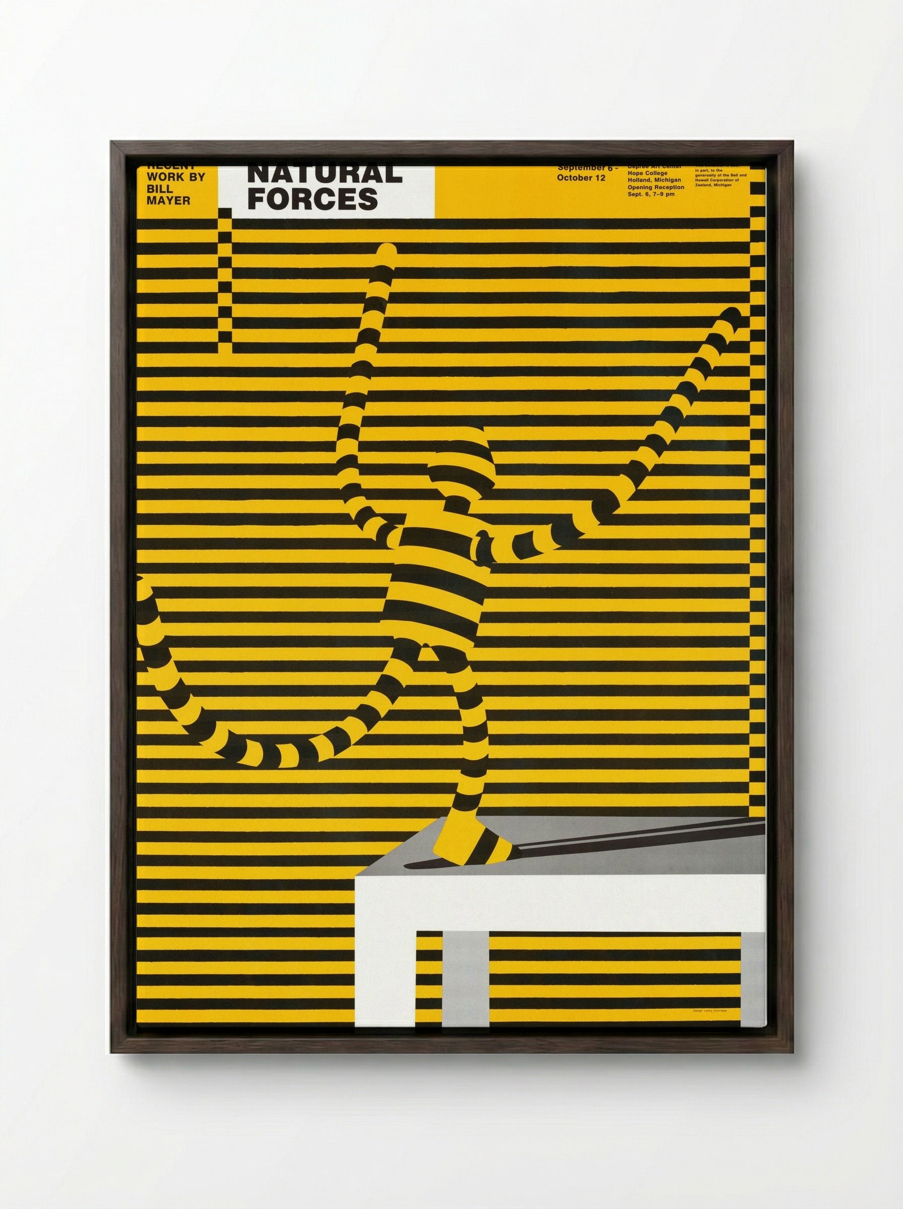 Natural Forces: Recent Work by Bill Mayer (Poster) - Lanny Sommese - Framed Canvas Dark Wood