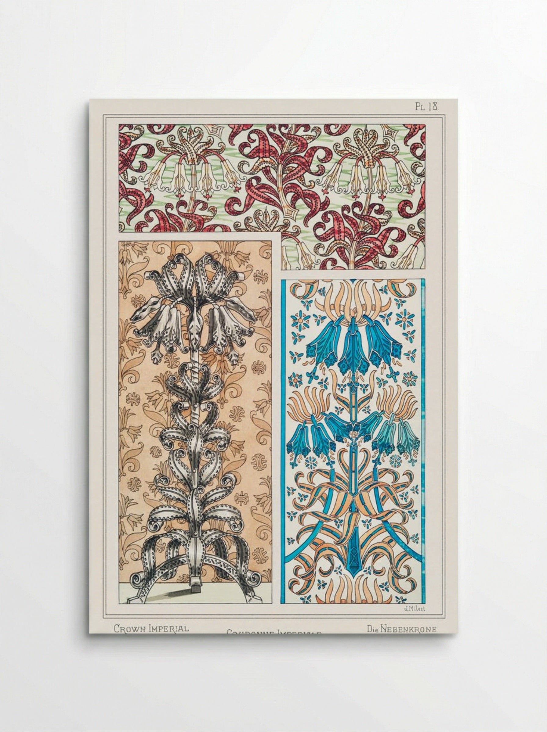 Couronne Impériale (Crown Imperial) from La Plante et ses Applications ornementales - Maurice Pillard Verneuil - Poster