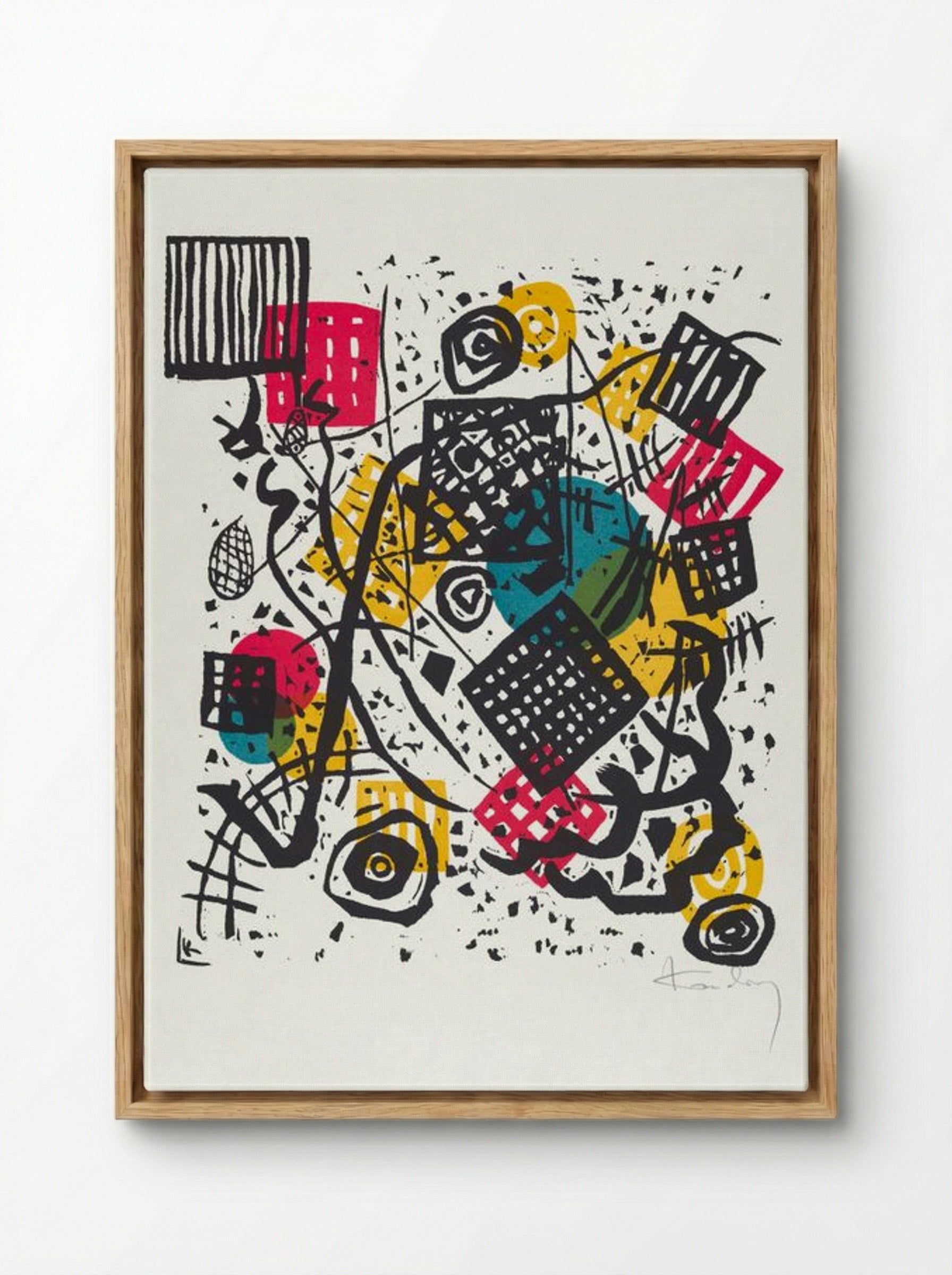 Kleine Welten V (Small Worlds V) - Wassily Kandinsky - Framed Canvas Wood