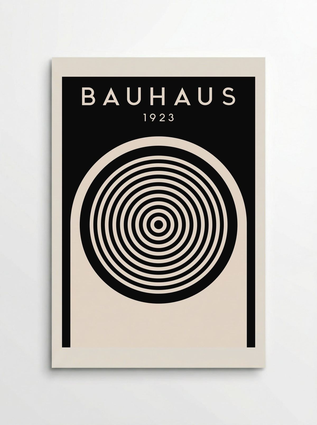 Bauhaus 1923 Concentric Circles – Monochrome - Poster