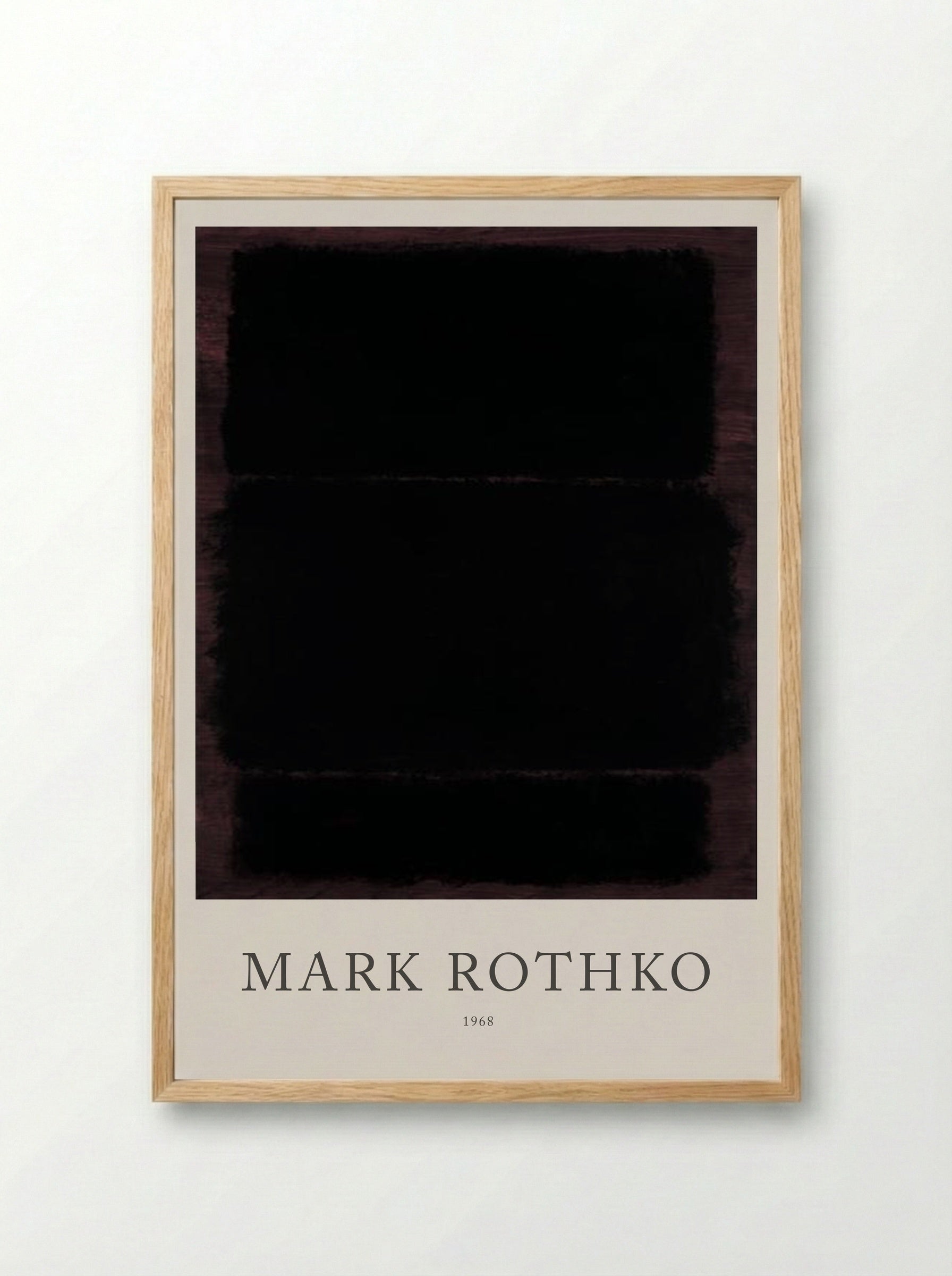 Untitled (Three Black Rectangles) - Mark Rothko - Framed Print Wood