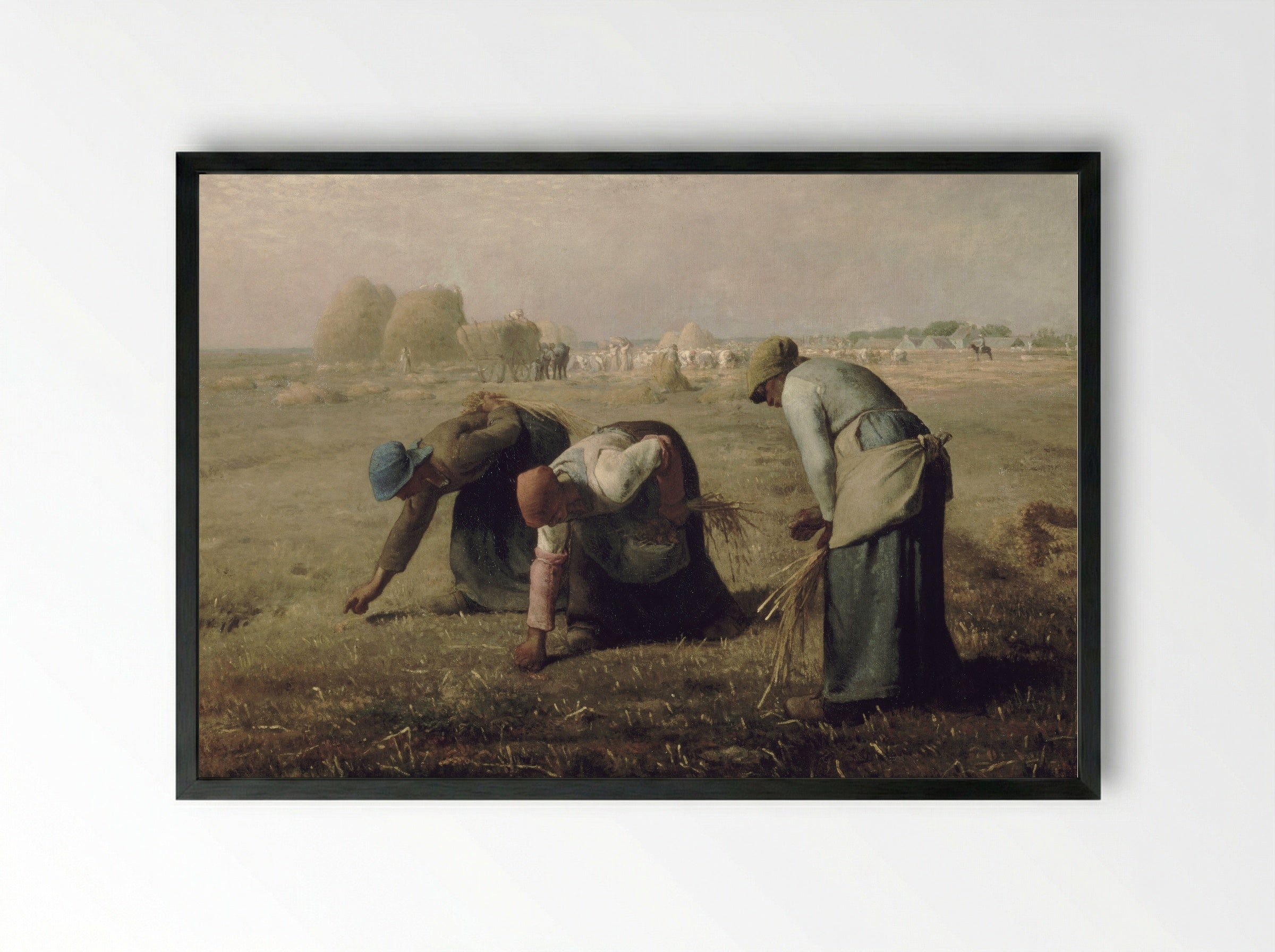 The Gleaners - Jean-François Millet - Framed Print Black