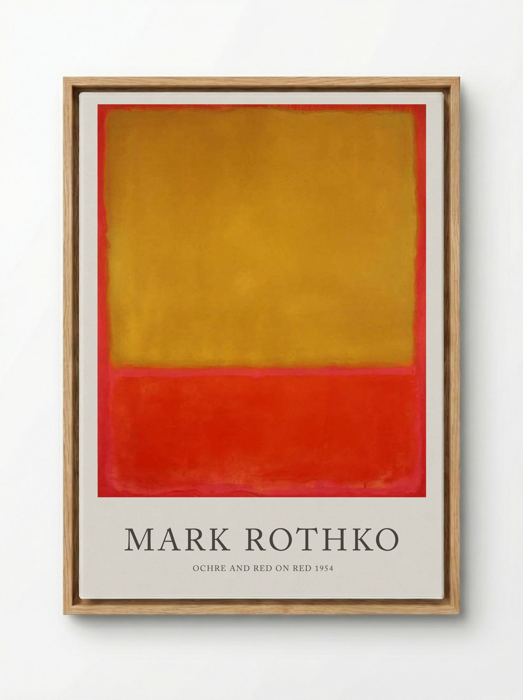 Ochre and Red on Red - Mark Rothko - Framed Canvas Wood
