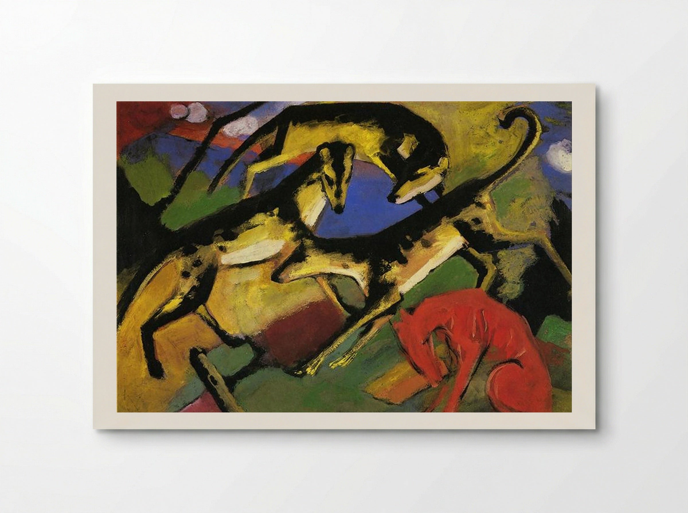 Playing Dogs - Franz Marc - Poster