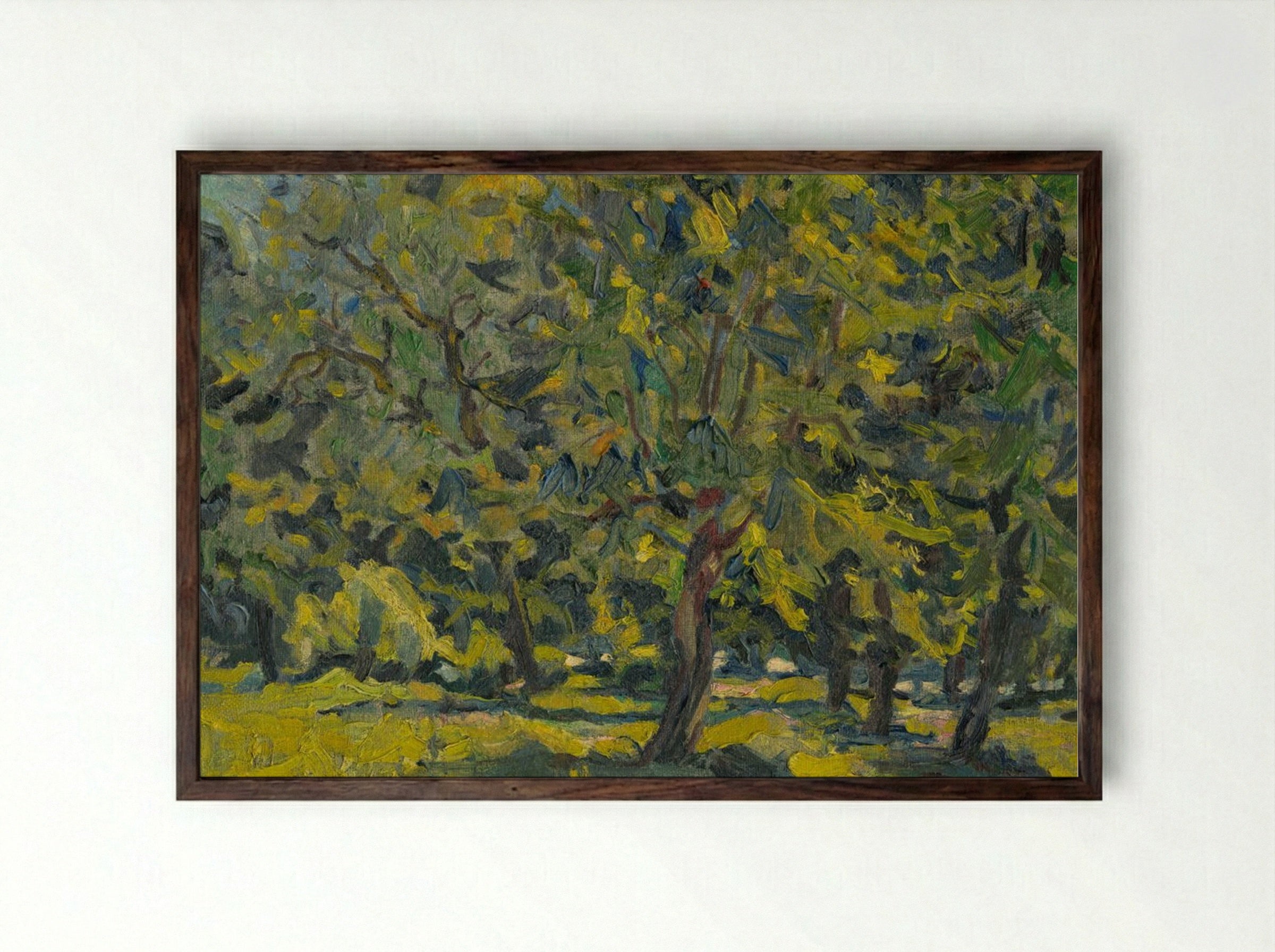 In the Park - Konstantin Bauer - Framed Print Dark Wood