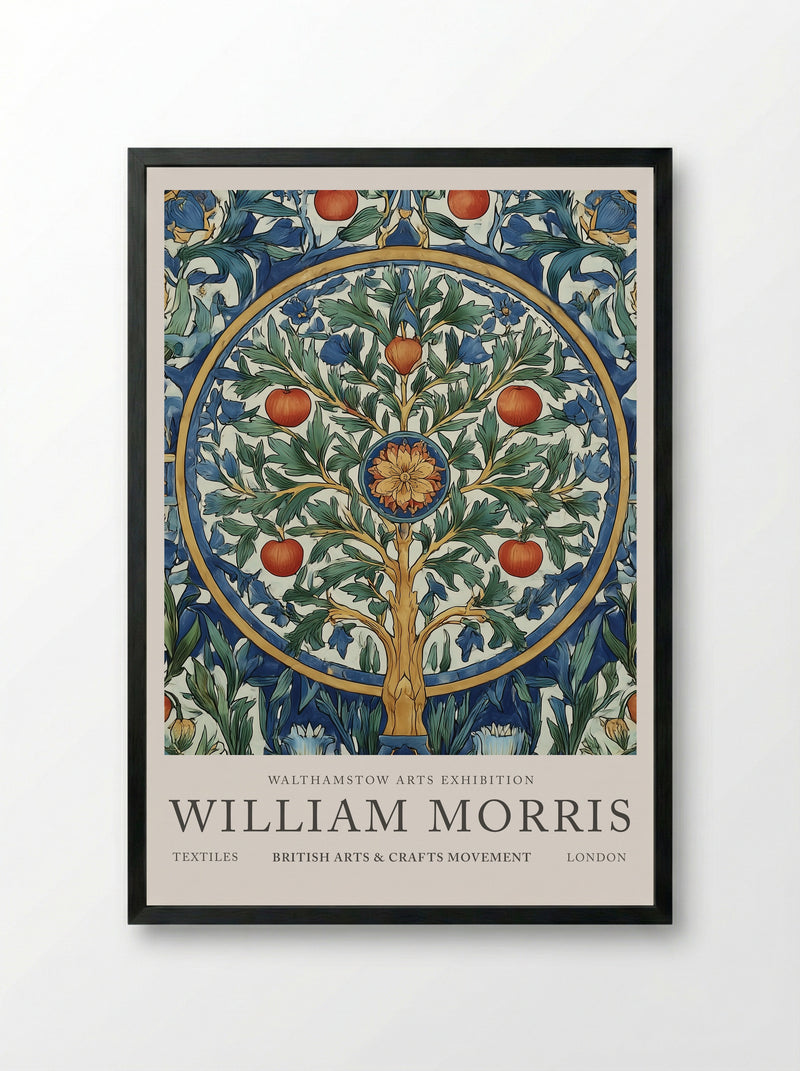 Tree of Abundance - William Morris - Framed Print Black