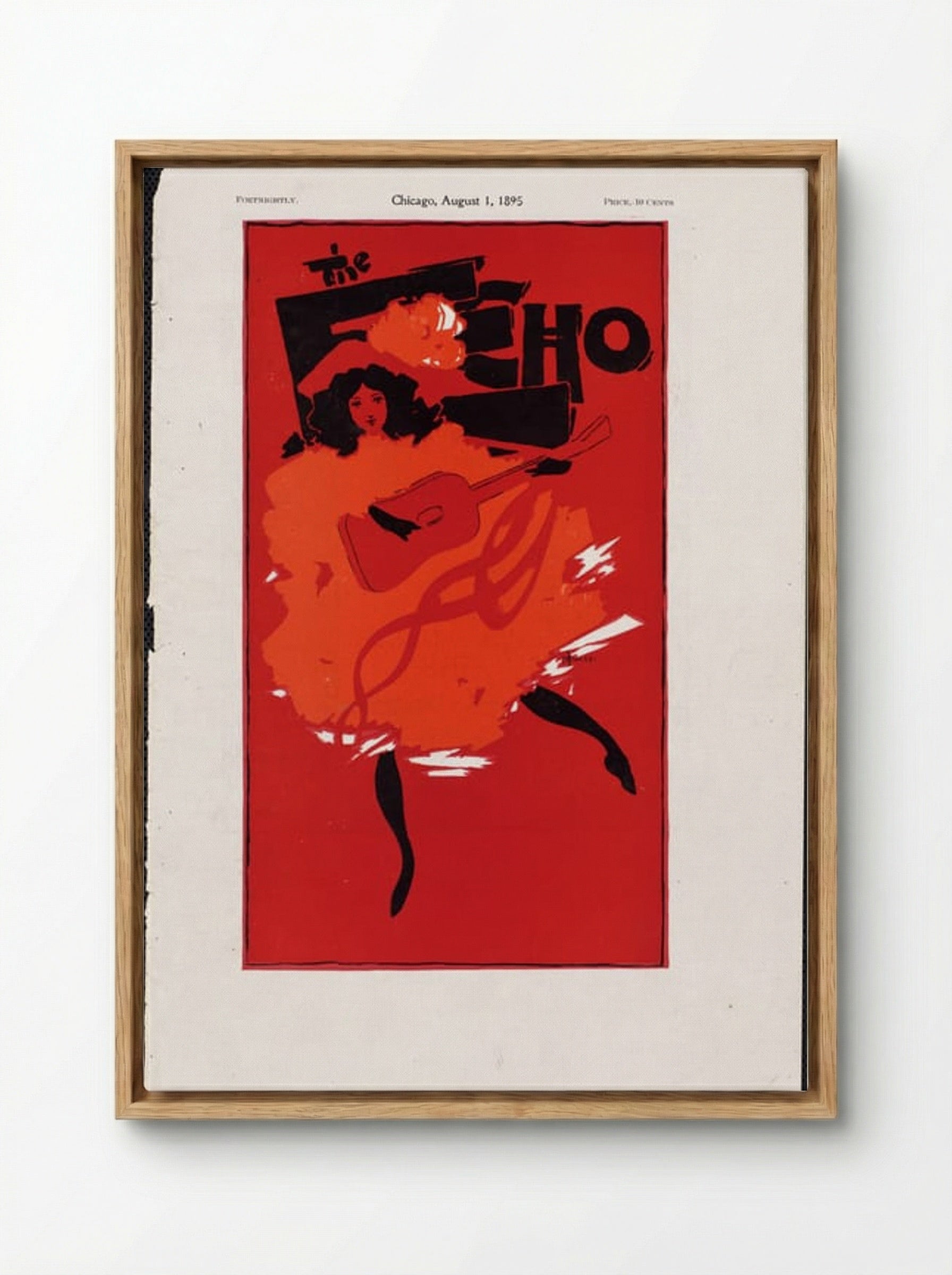 The Echo, Chicago, August 1, 1895 - Will H. Bradley - Framed Canvas Wood