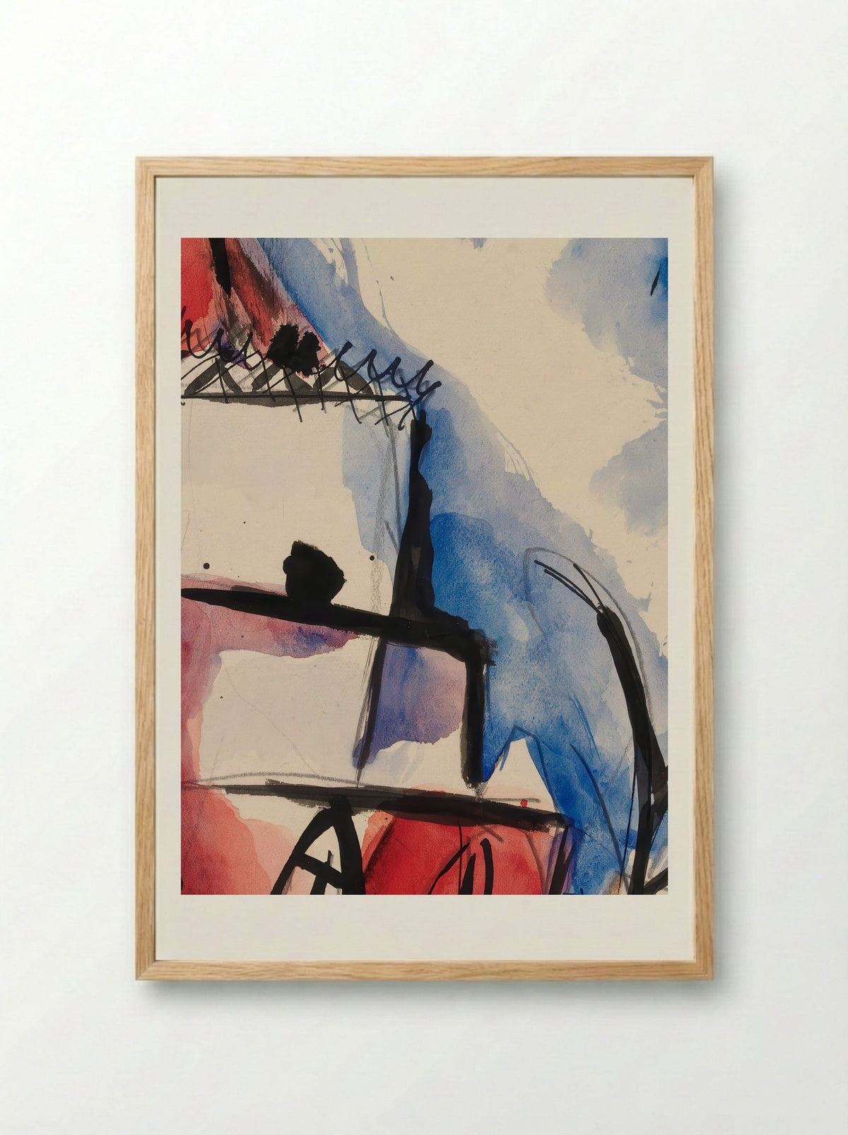 Kirkko (Church, 1919) - Sulho Sipilä - Framed Print Wood