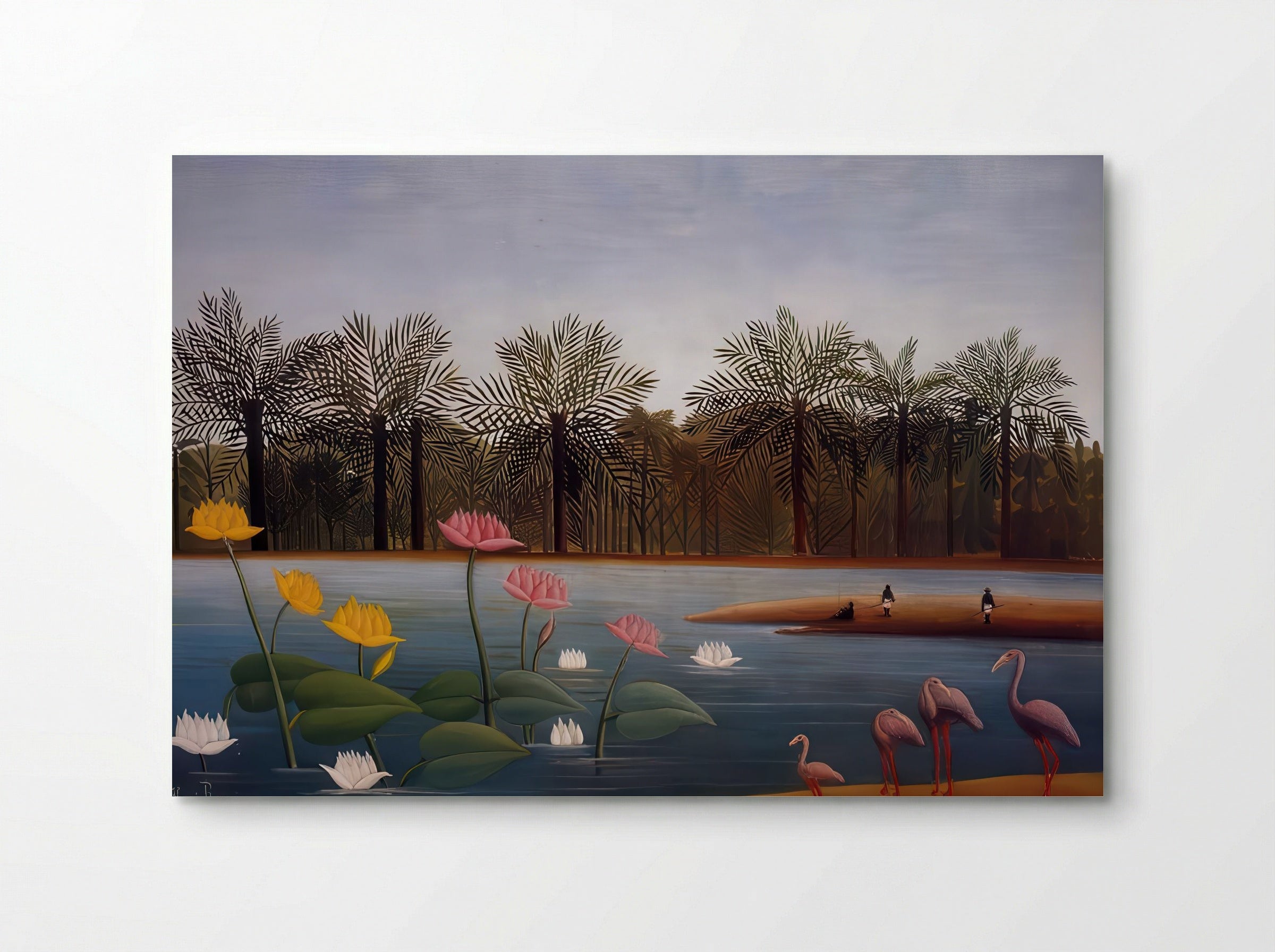 The Flamingoes by Henri Rousseau – Naïve Art Tropical Bird Print - Poster