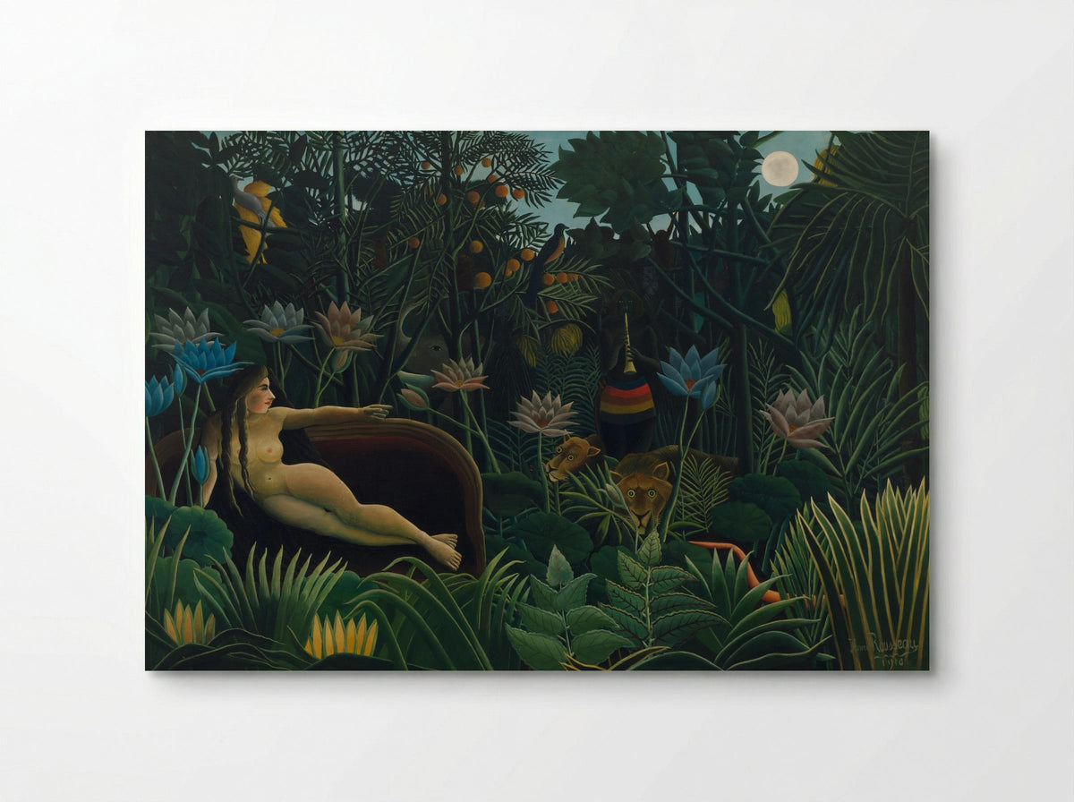 The Dream by Henri Rousseau – Naïve Art Jungle Fantasy Print - Poster