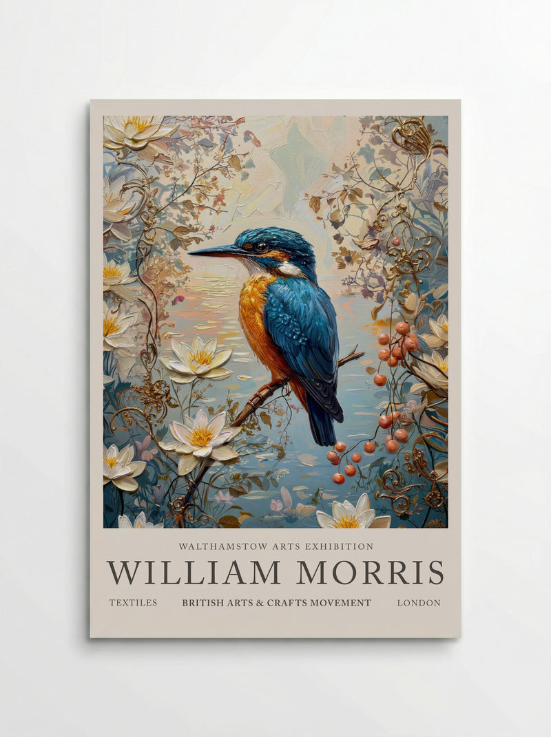 Kingfisher Calm - William Morris - Poster