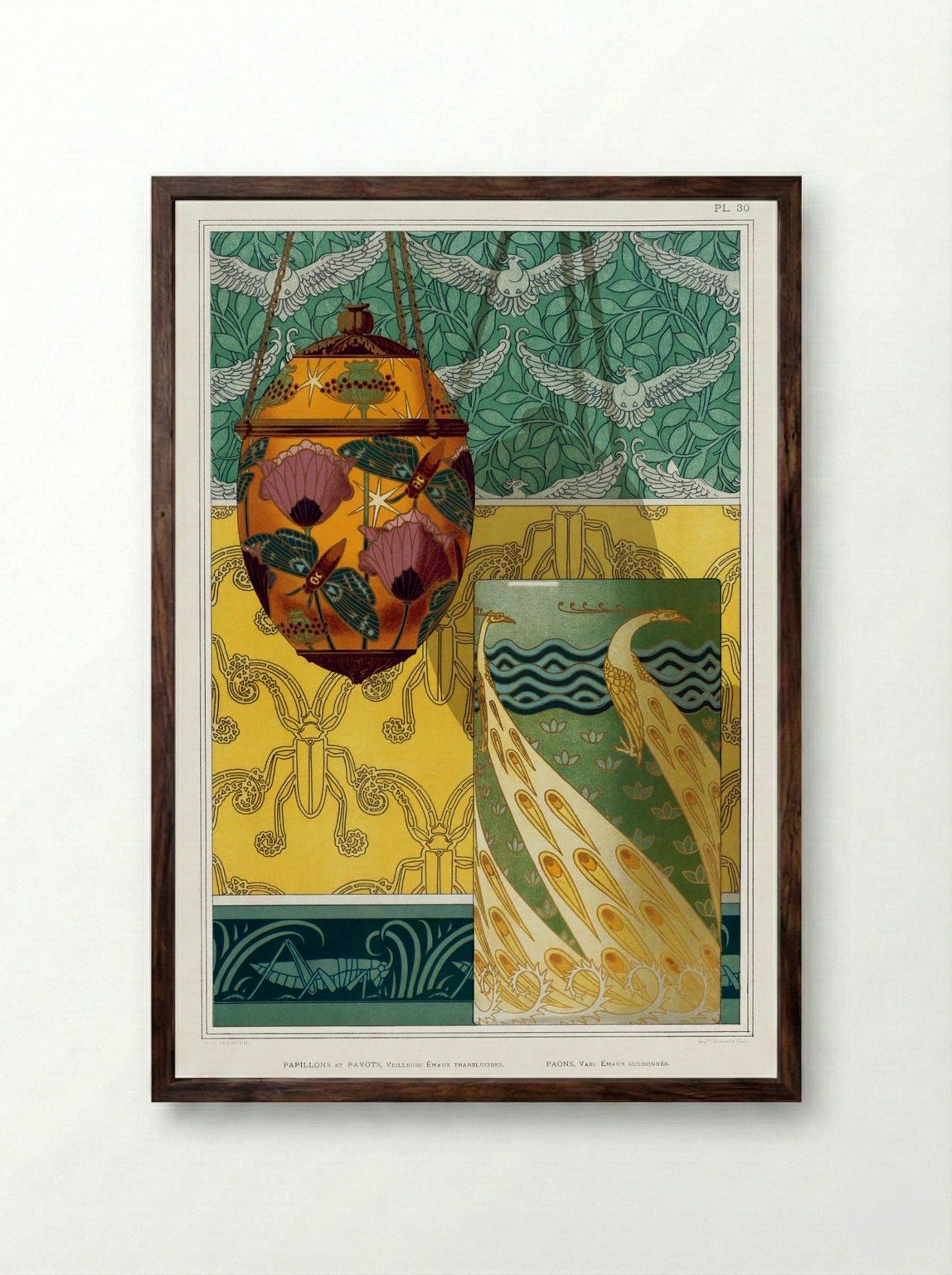 L'Animal dans la Decoration, Plate 30 - Fine Art Print - Framed Print Dark Wood