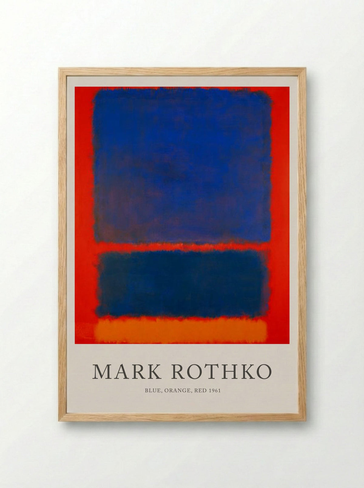 Blue, Orange, Red - Mark Rothko - Framed Print Wood