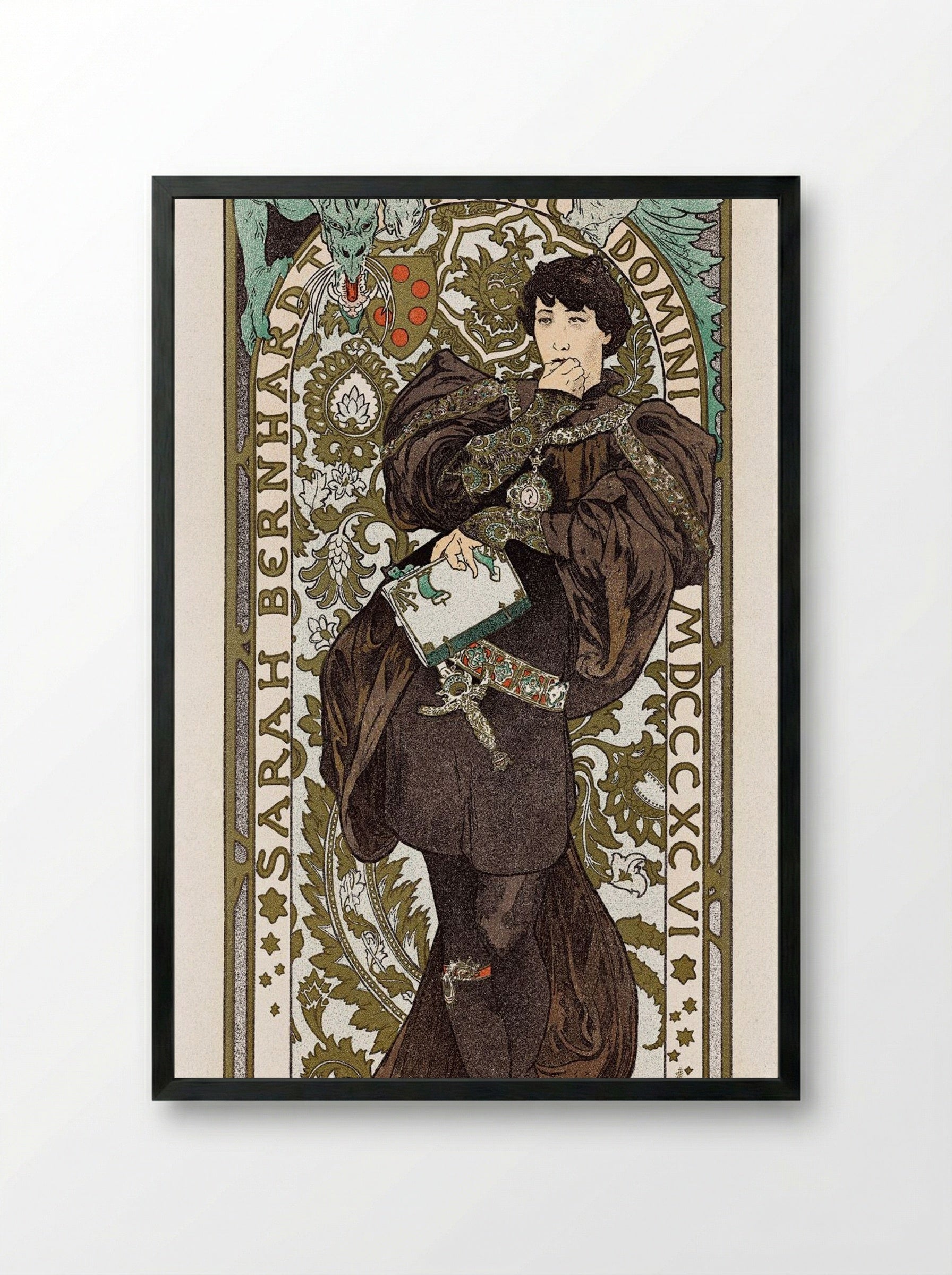 Lorenzaccio - Alphonse Mucha - Framed Print Black