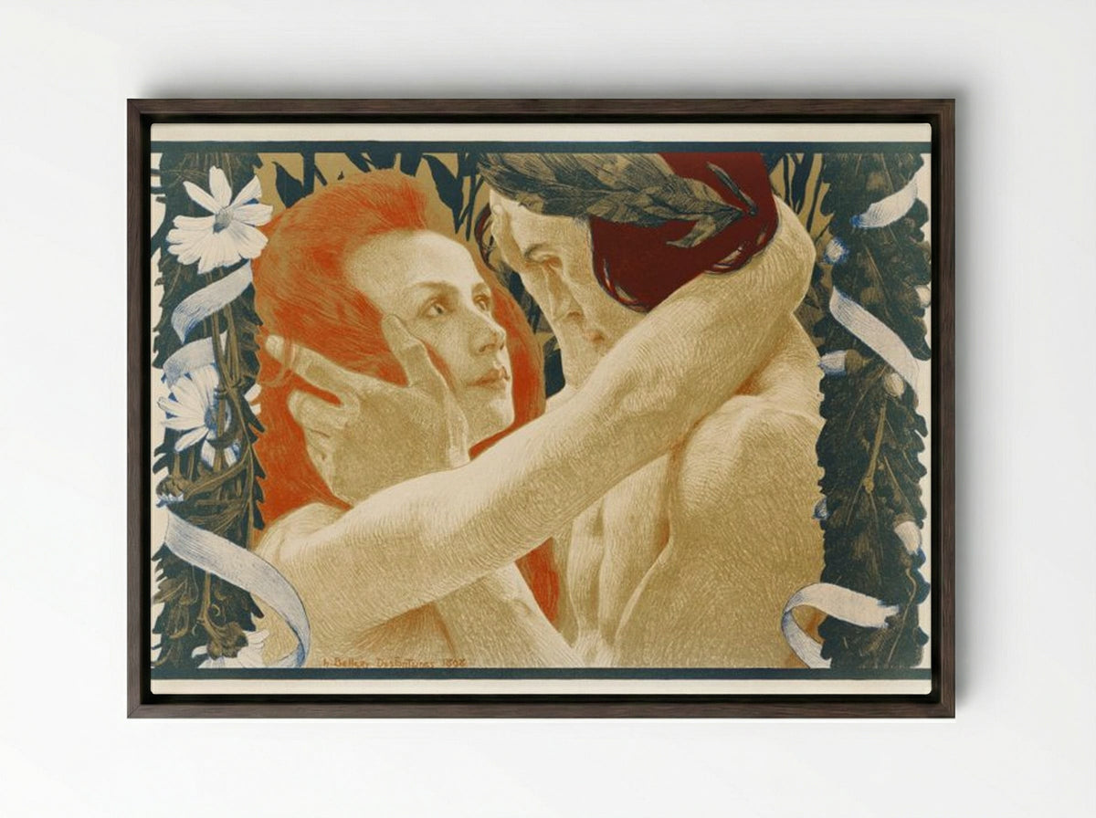 Enigma - Henri-Jules-Ferdinand Bellery-Desfontaines - Framed Canvas Dark Wood