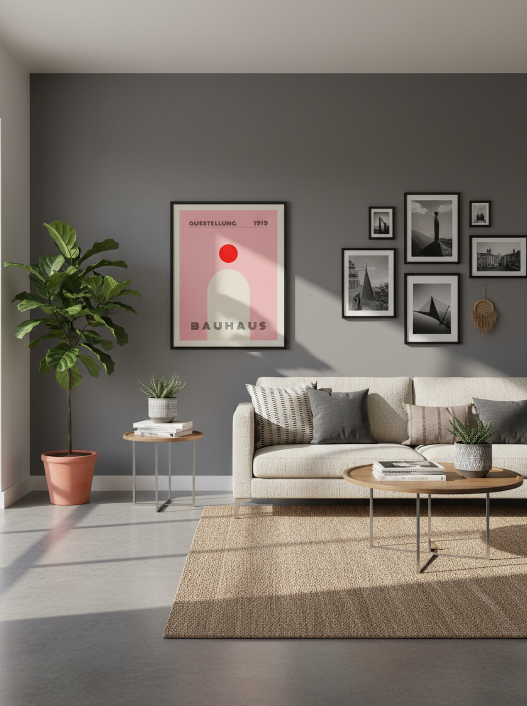 Bauhaus Rising Form - 1919 Exhibition Poster - Lifestyle