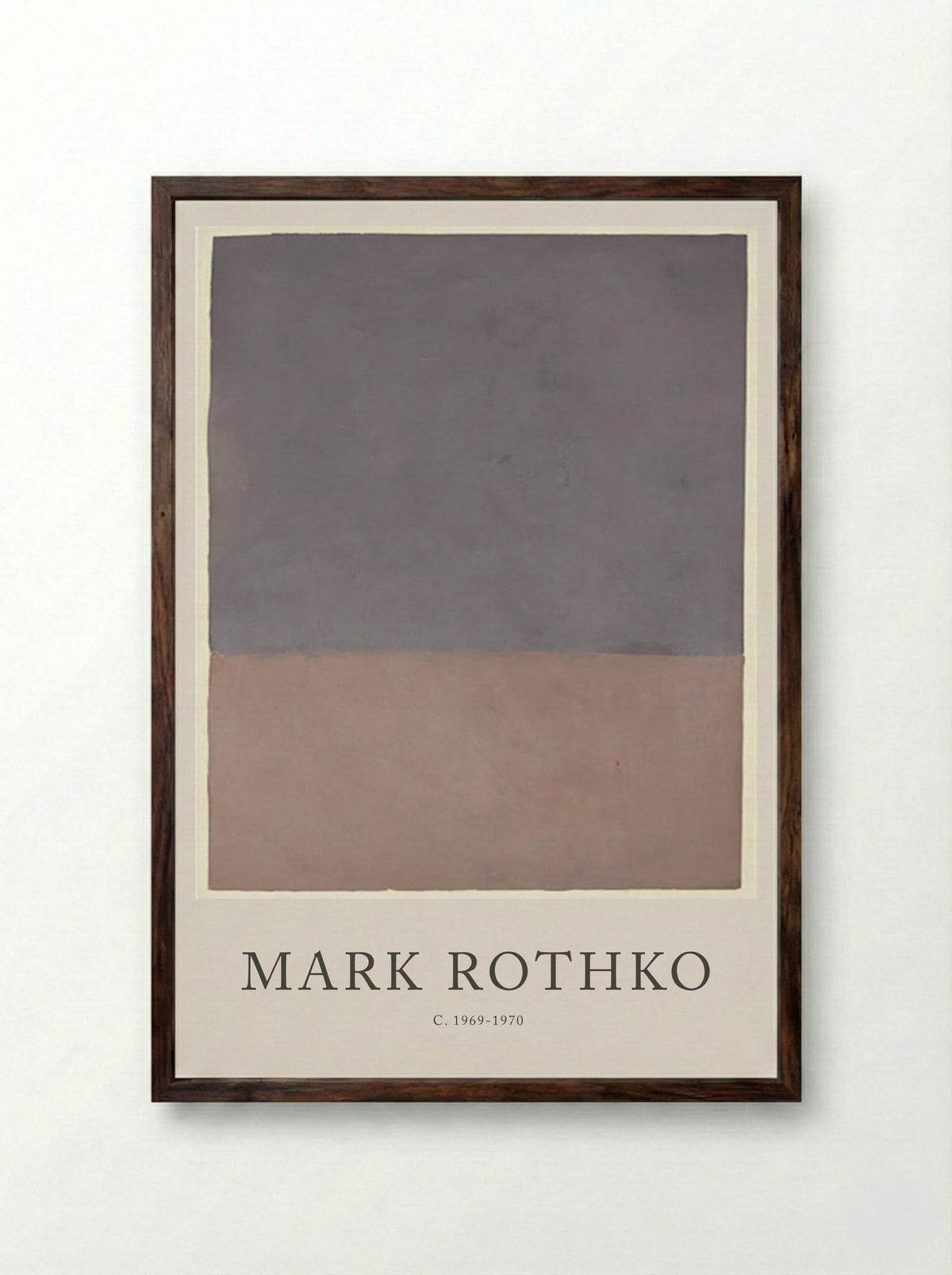 Untitled (Violet and Brown) - Mark Rothko - Framed Print Dark Wood