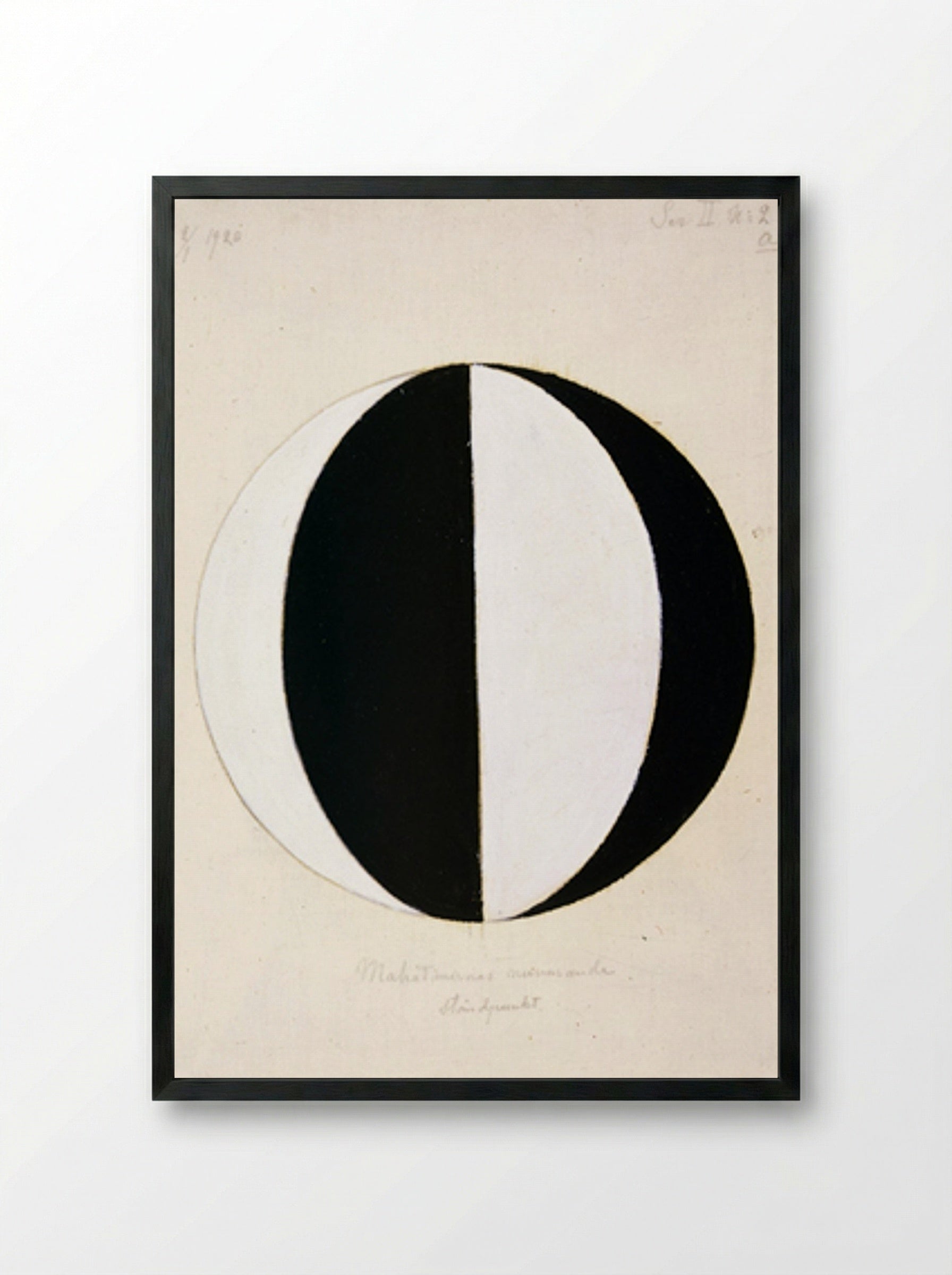 The Mahatmas Present Standing Point, Series II, No. 2a - Hilma af Klint - Framed Print Black