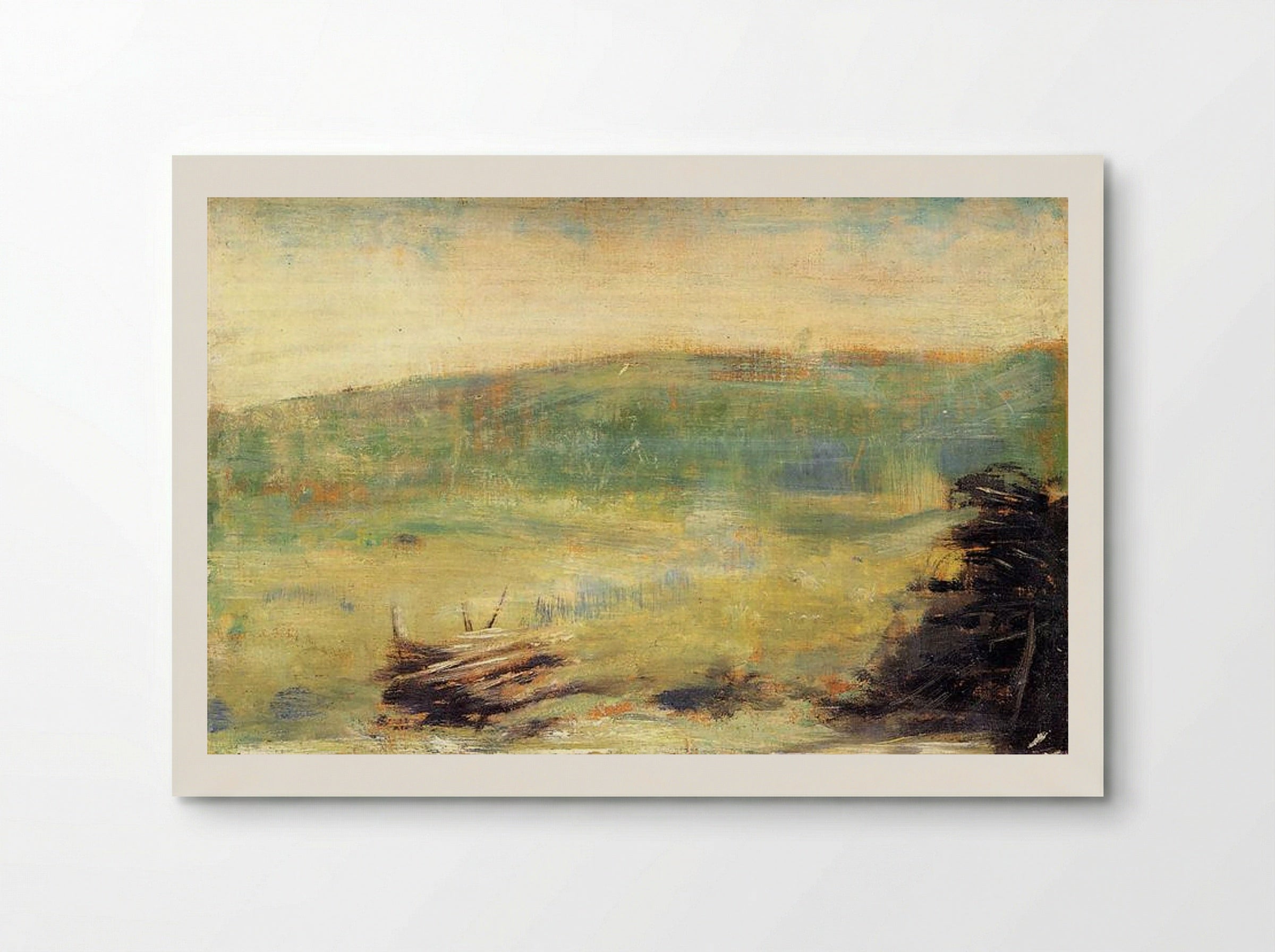 Landscape at Saint-Ouen - Georges Seurat - Poster