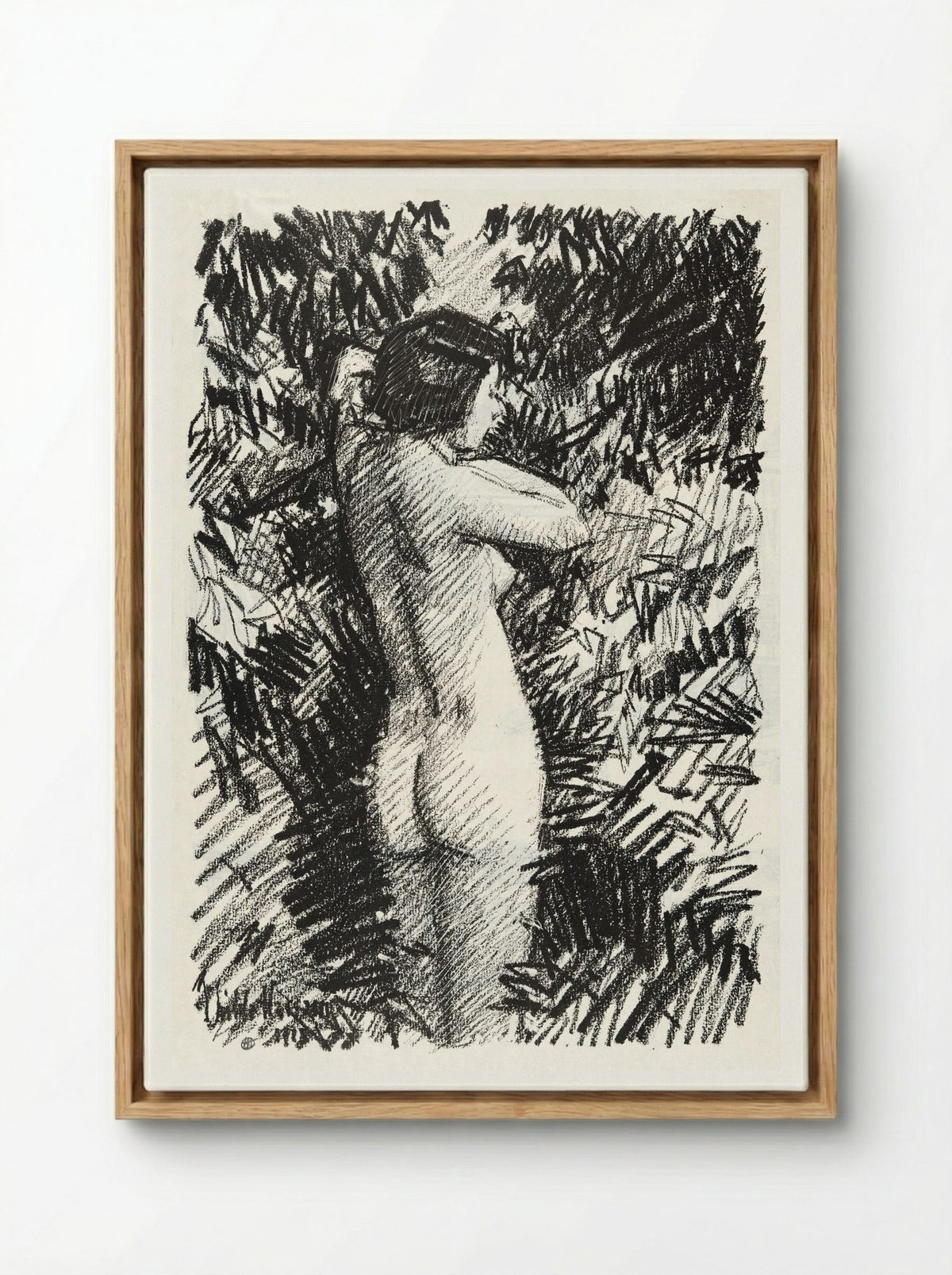 Nude in Landscape - Childe Hassam - Framed Canvas Wood