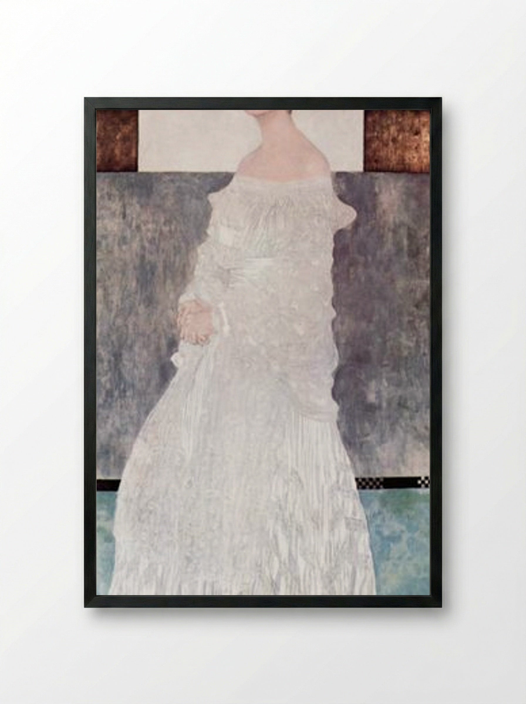 Portrait of Margaret Stonborough-Wittgenstein - Gustav Klimt - Framed Print Black