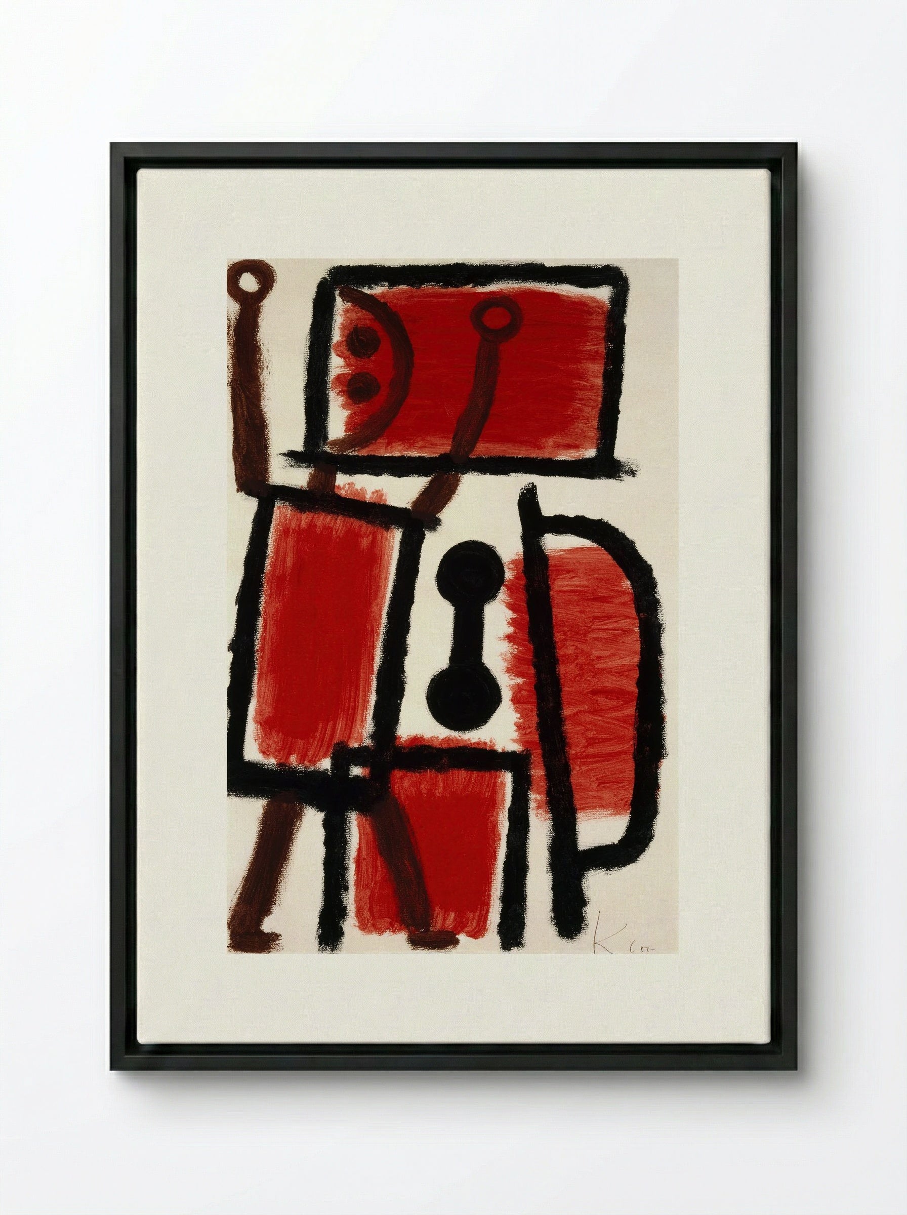 Locksmith - Paul Klee - Framed Canvas Black