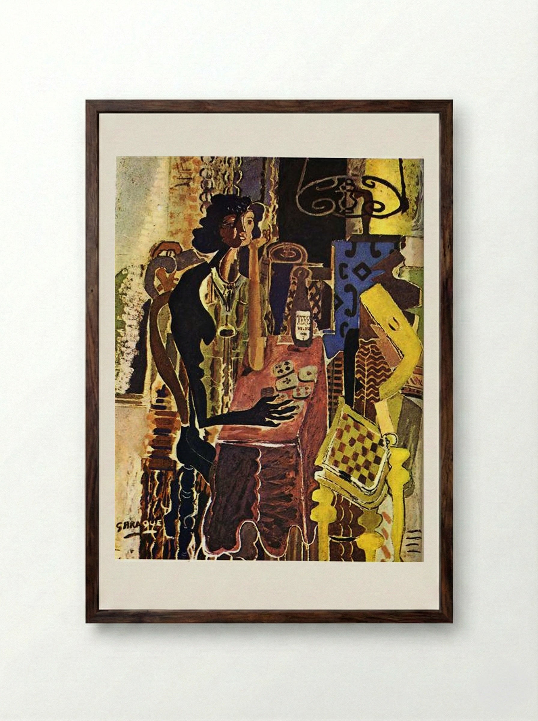 The Patience - Georges Braque - Framed Print Dark Wood