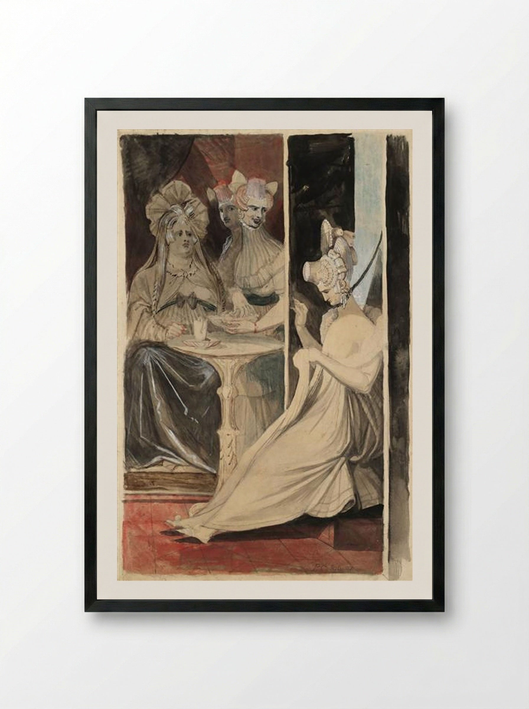 The Debutante - Henry Fuseli - Framed Print Black