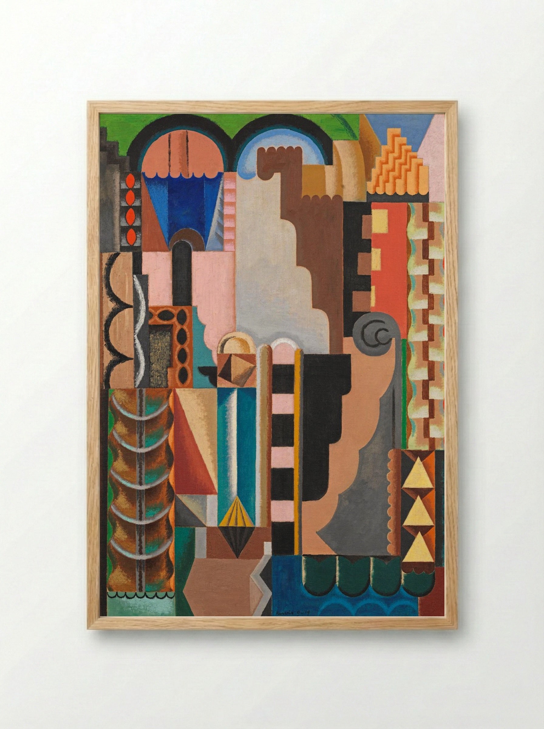 Composition monumentale - Auguste Herbin - Framed Print Wood