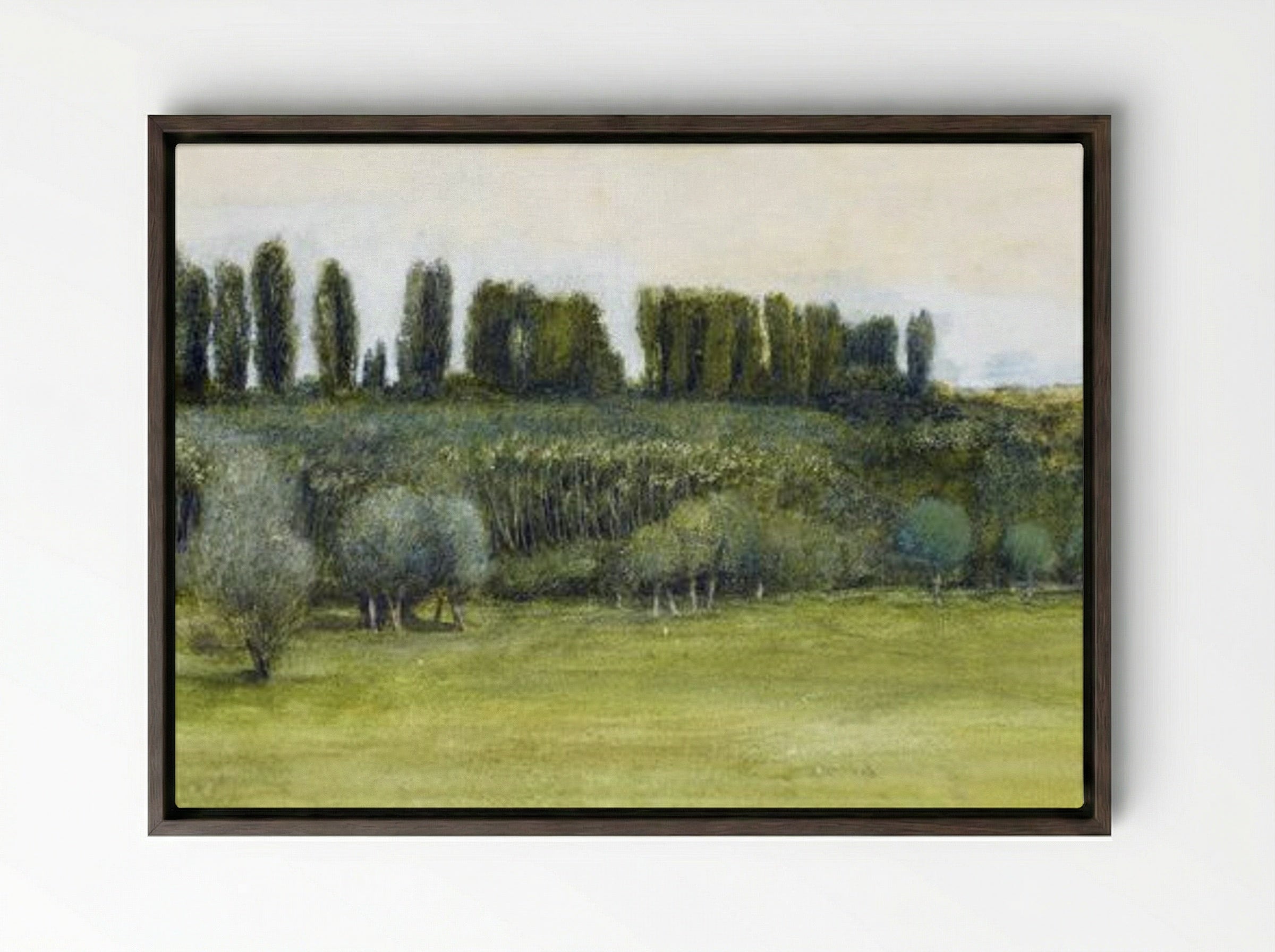 Landscape Study - Edward Burne-Jones - Framed Canvas Dark Wood