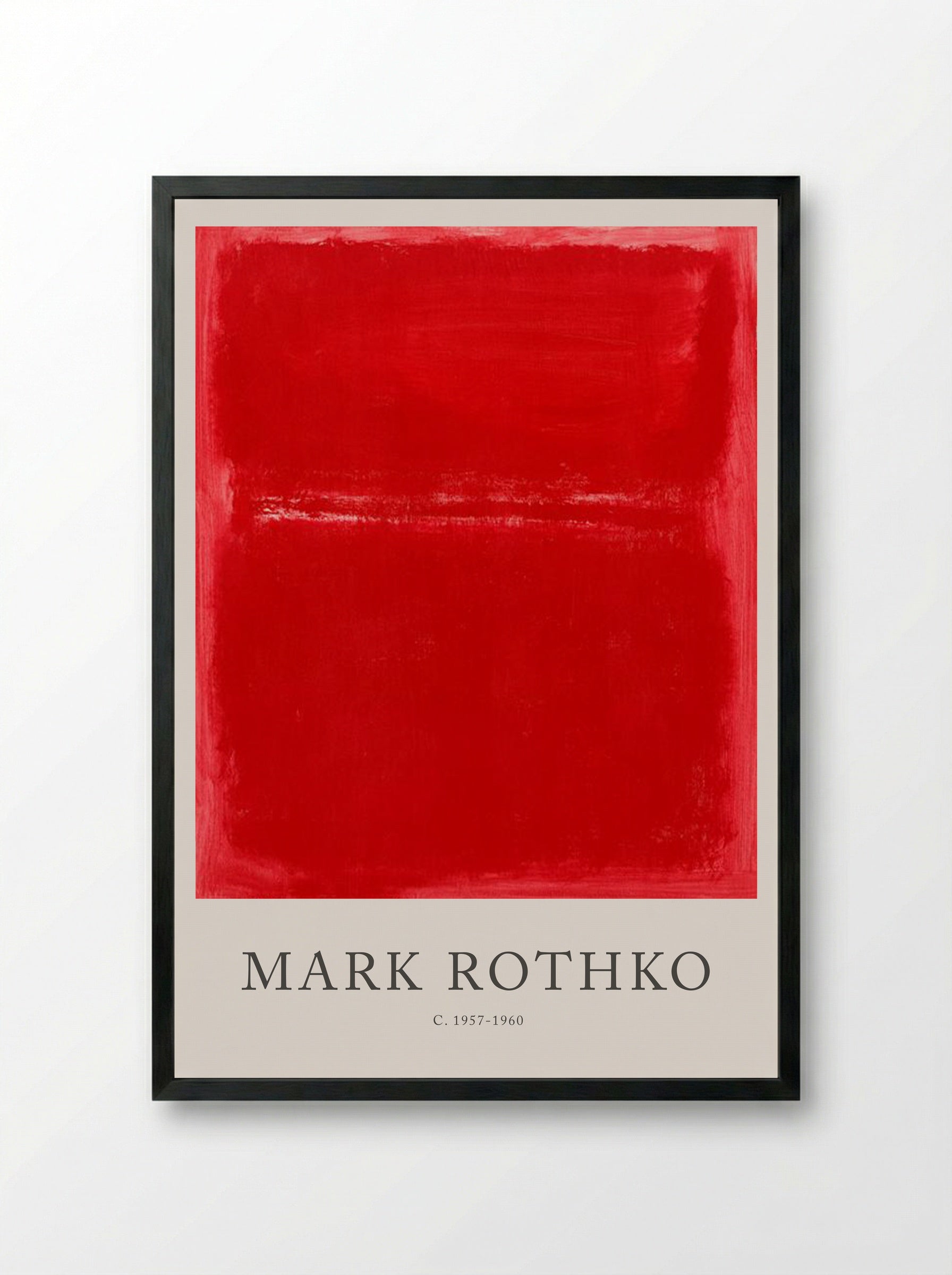 Untitled (Red Rectangle) - Mark Rothko - Framed Print Black