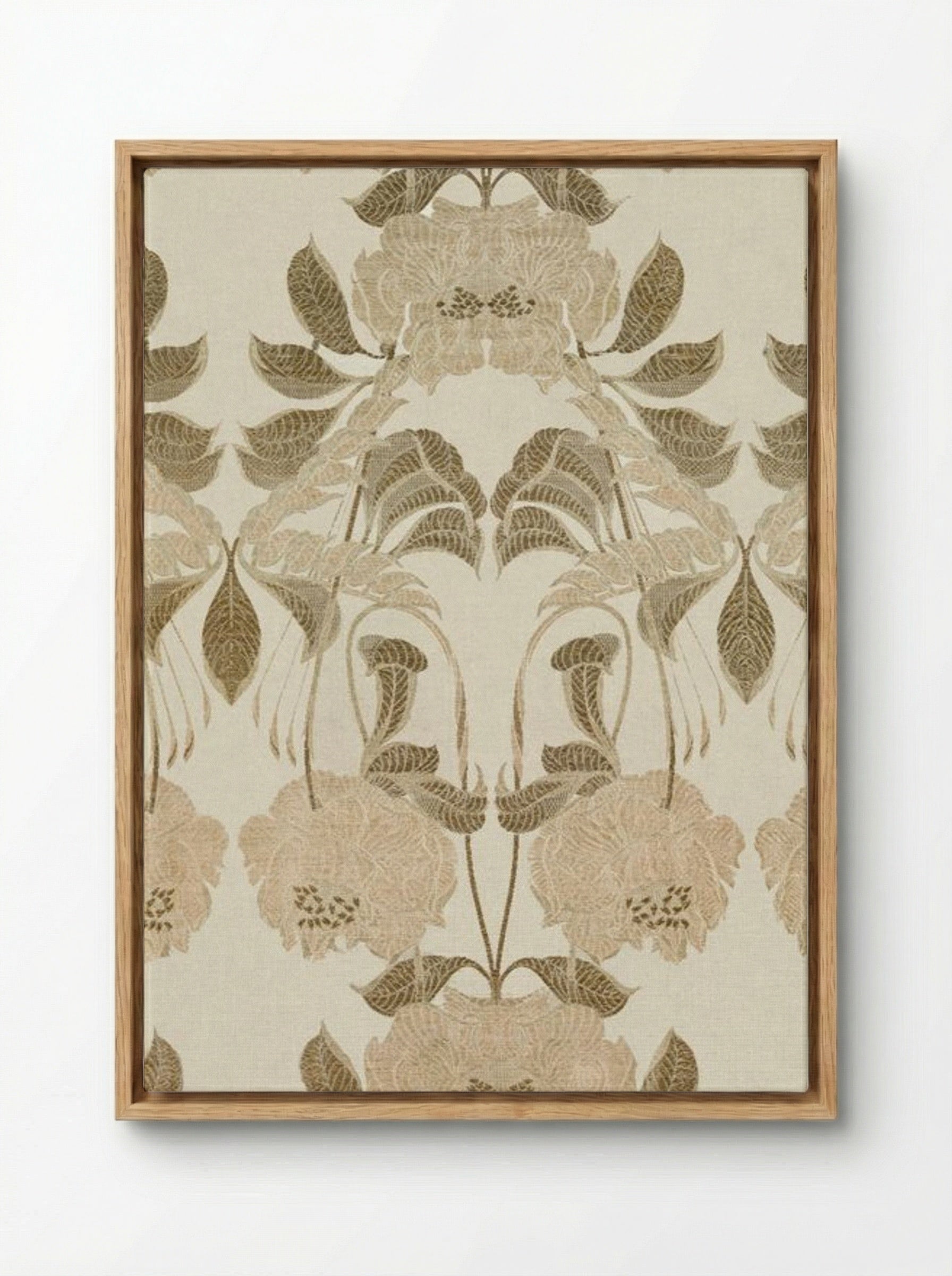 Silk with Art Nouveau Design - Georges de Feure - Framed Canvas Wood