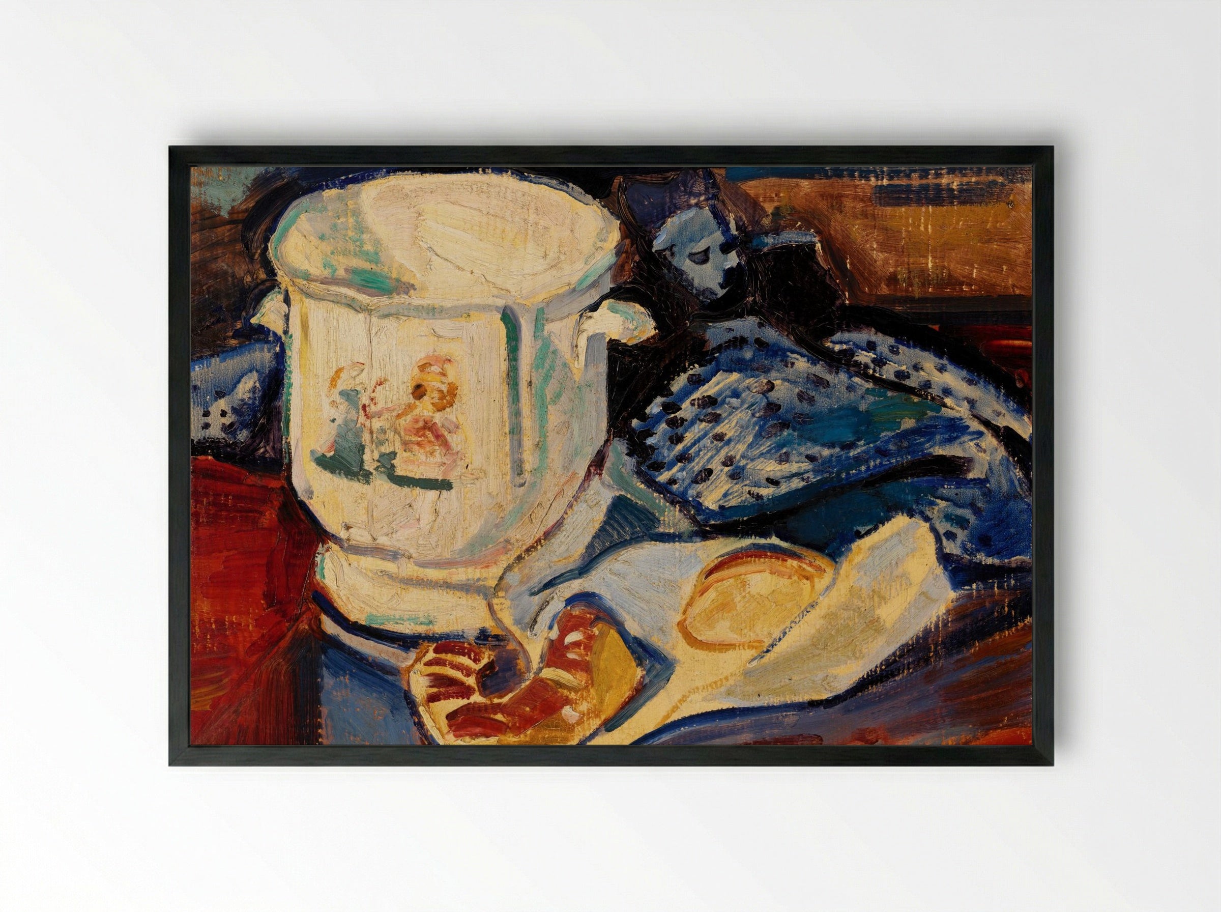 Still Life with Jardinière - Alfred Henry Maurer - Framed Print Black