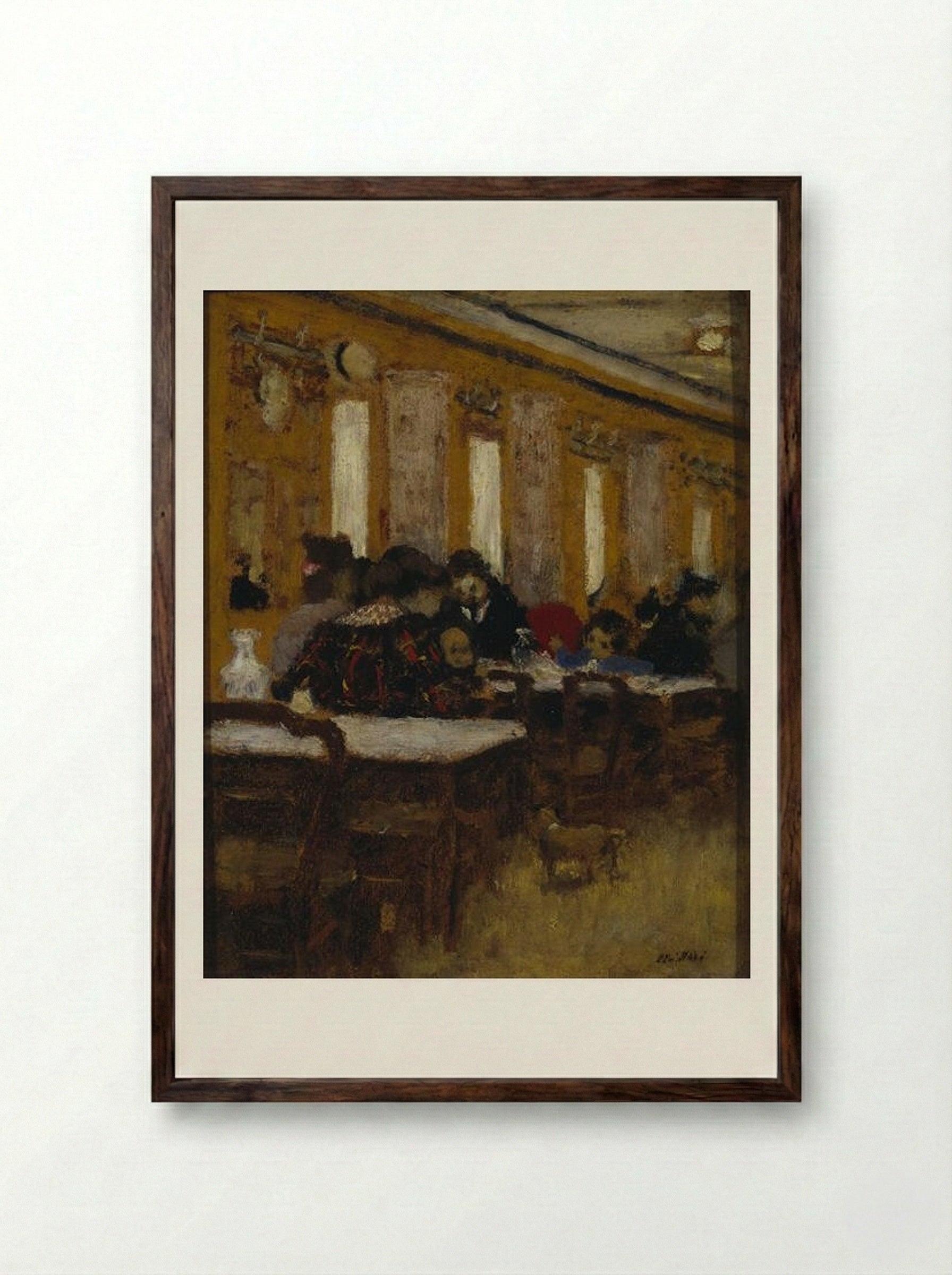 The Little Restaurant - Édouard Vuillard - Framed Print Dark Wood