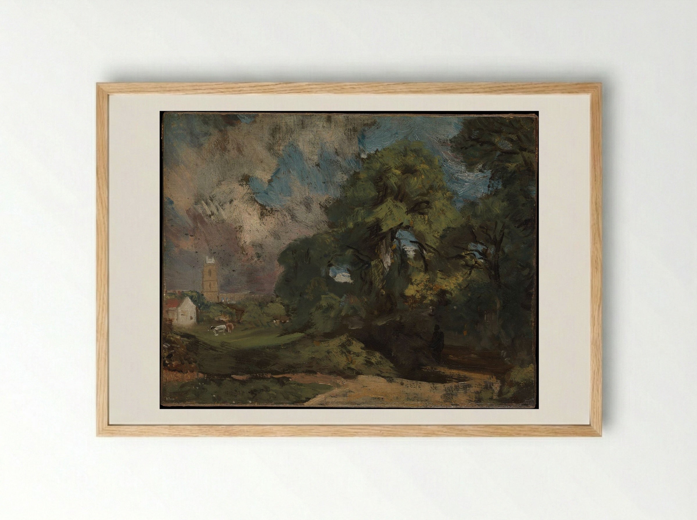 Stoke-by-Nayland - John Constable - Framed Print Wood