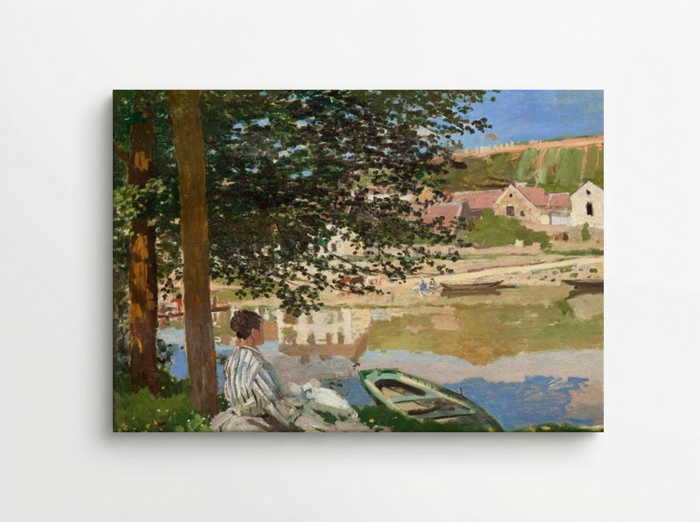 On the Bank of the Seine, Bennecourt - Claude Monet - Canvas